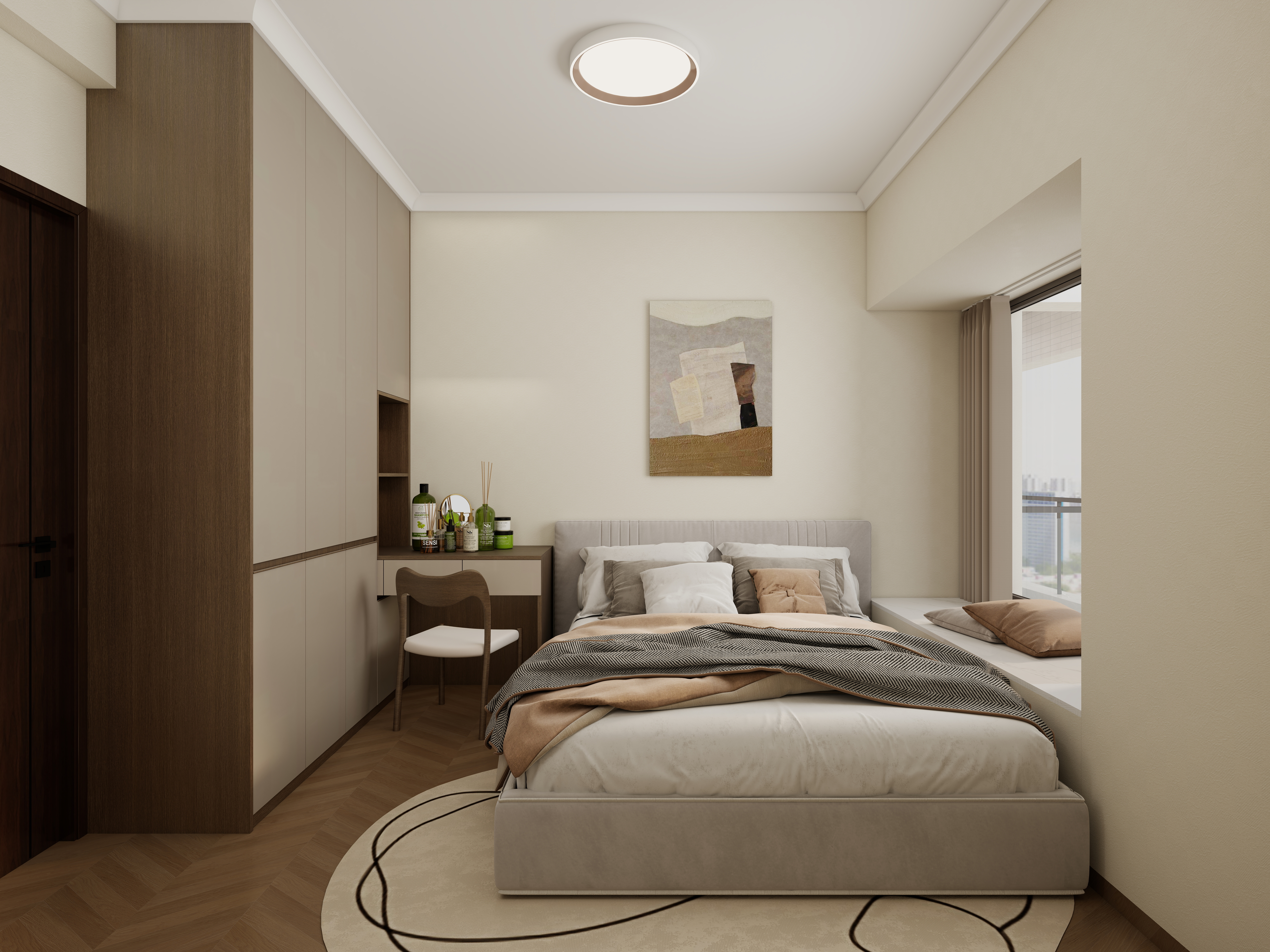 惠州装修找沫竹-惠州-江誉城-木语一层卧室一装修效果图第1张