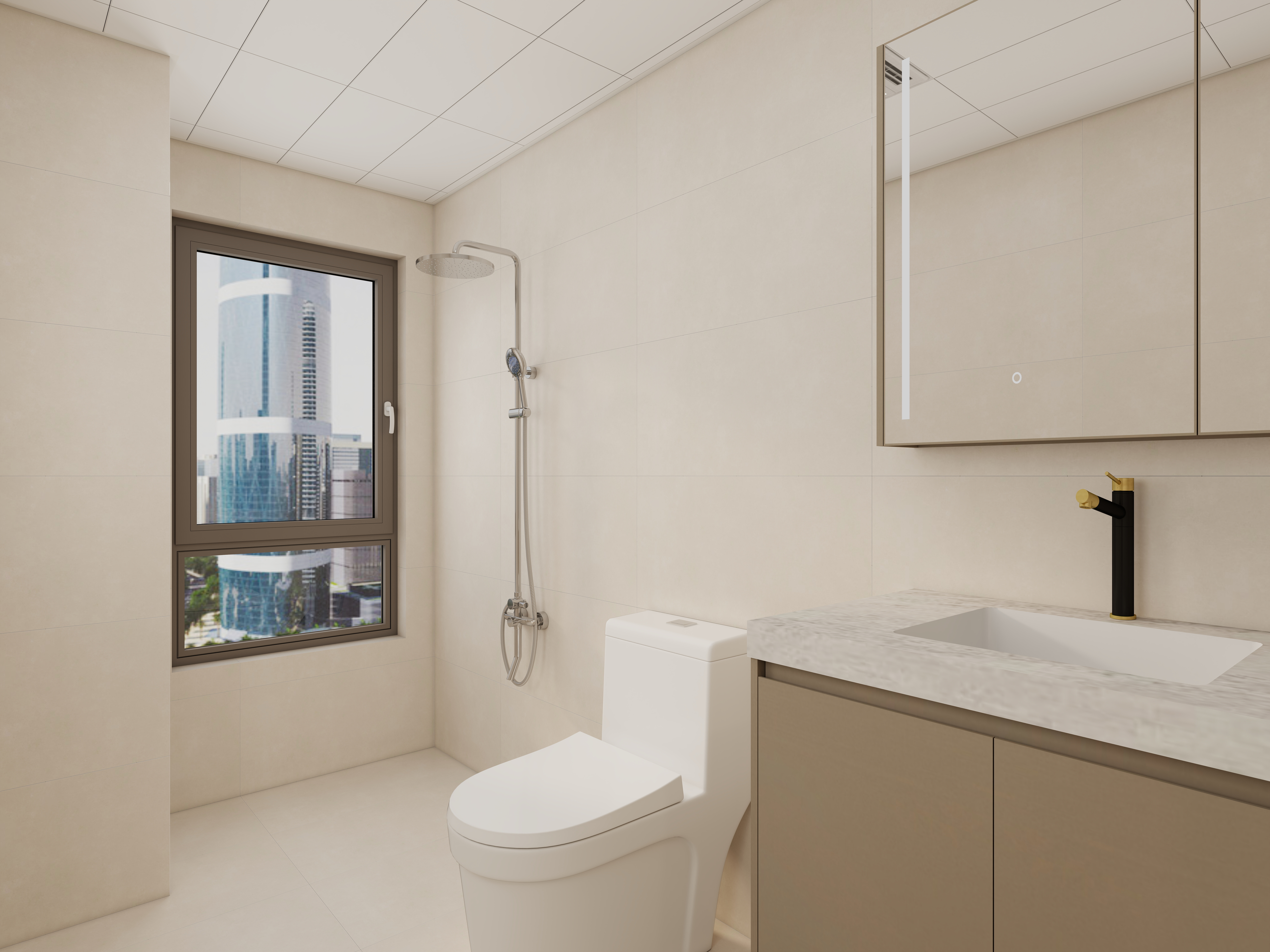 惠州装修找沫竹-惠州-江誉城-木语一层公卫装修效果图第1张