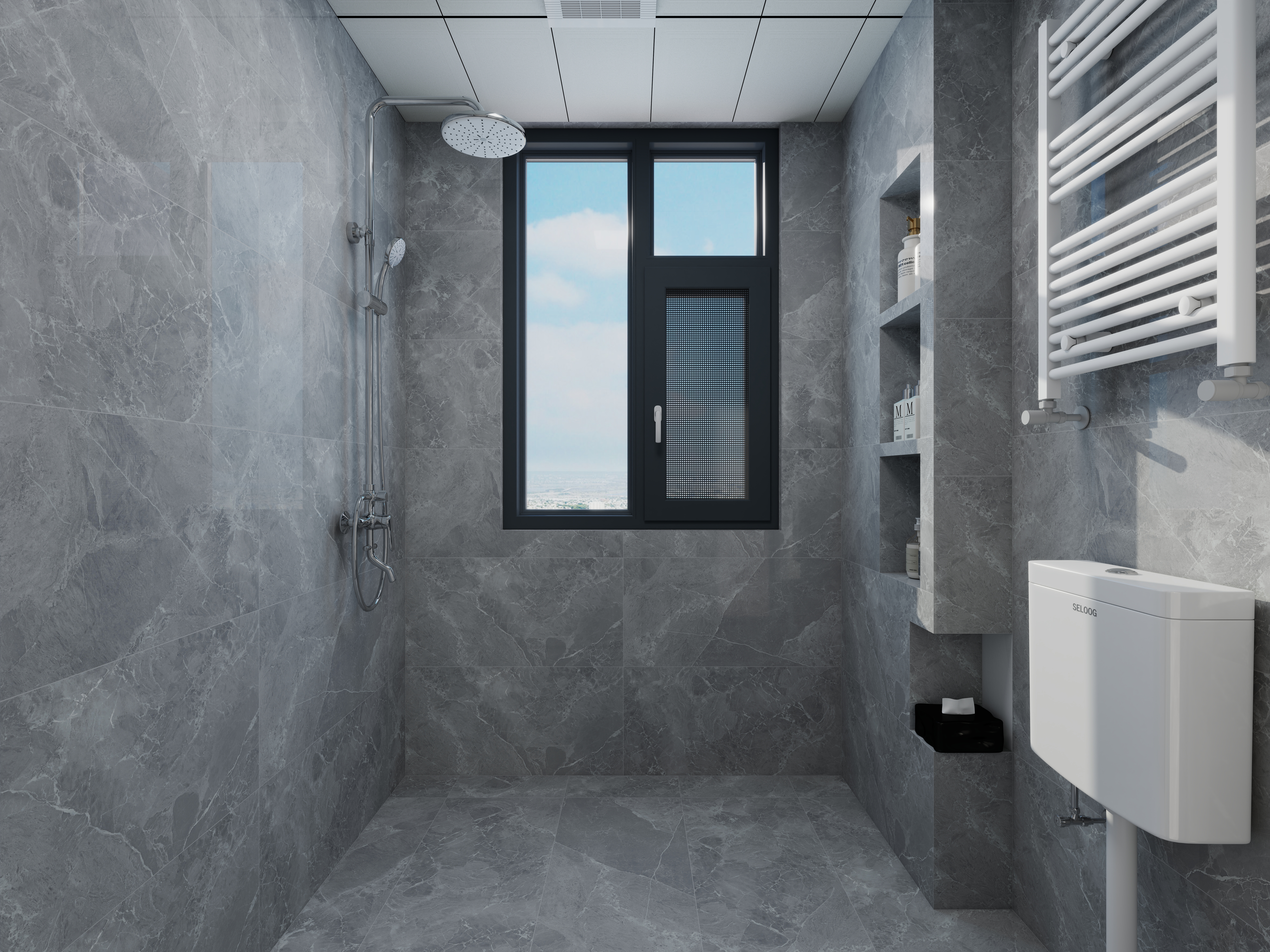 设计田工-奓山四期B区120现代轻奢一层卫生间装修效果图第2张