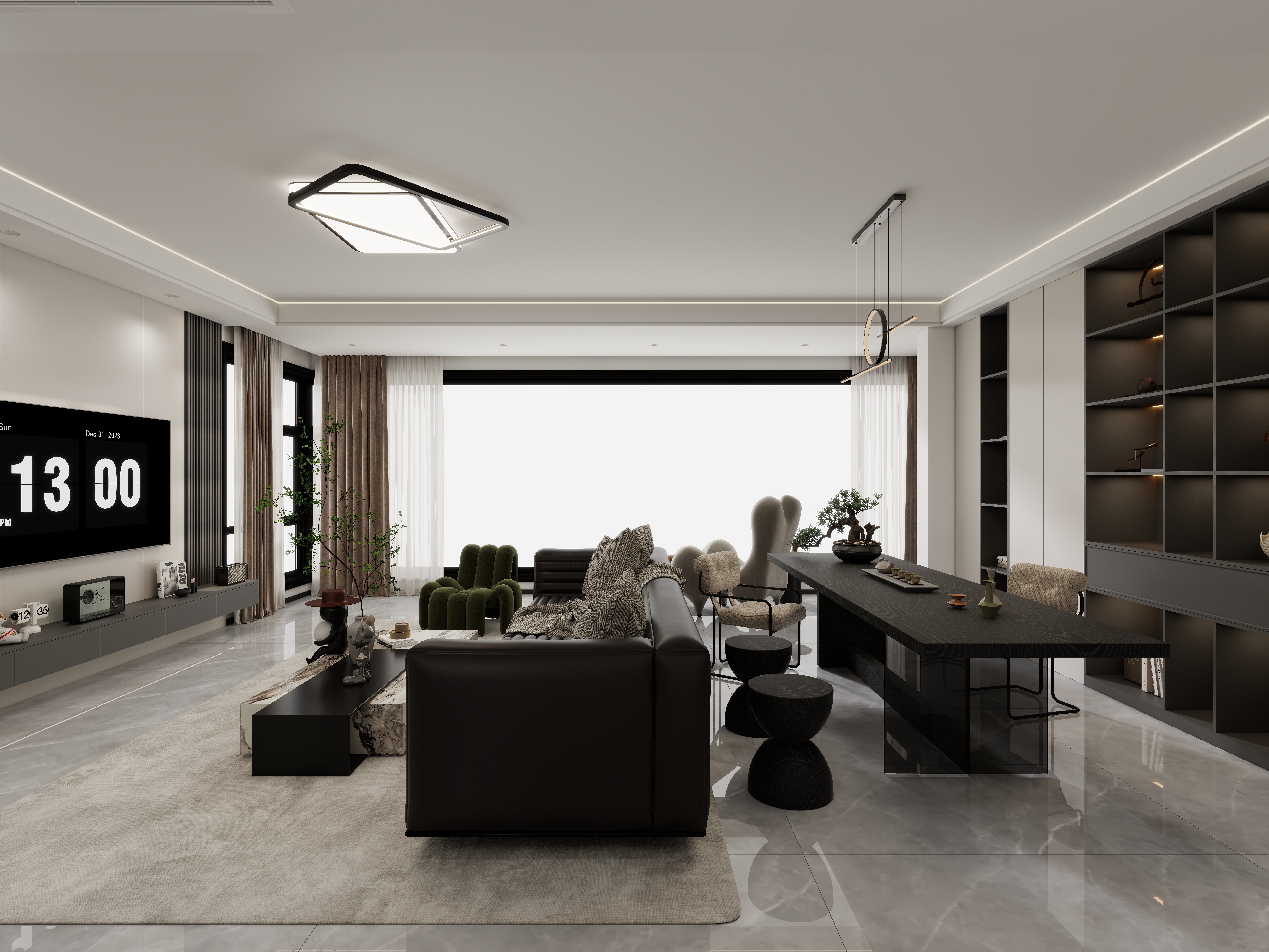 艺雅丽-121平现代简约装修效果图