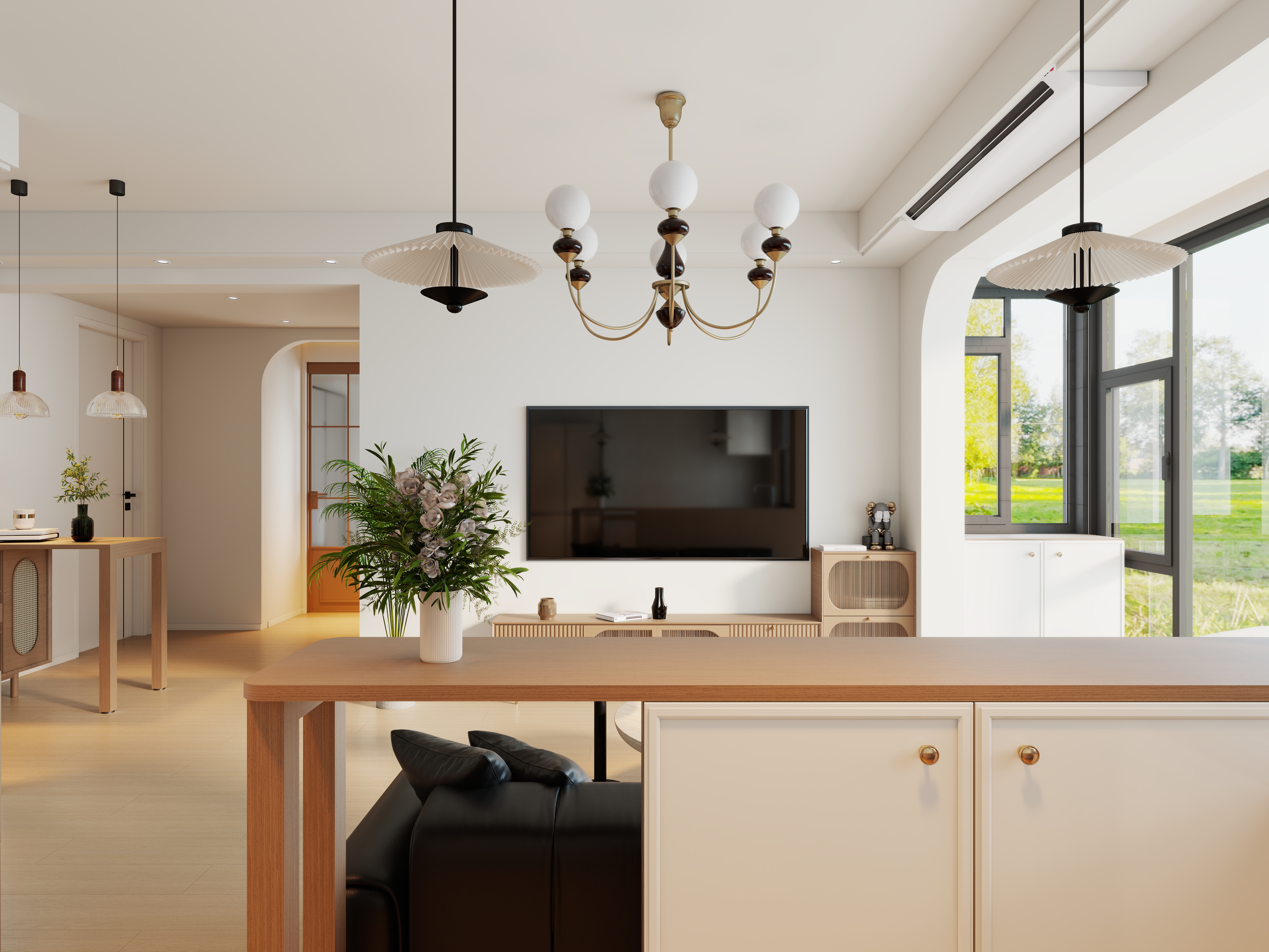 艺雅丽-72平原木风一层厨房装修效果图第1张