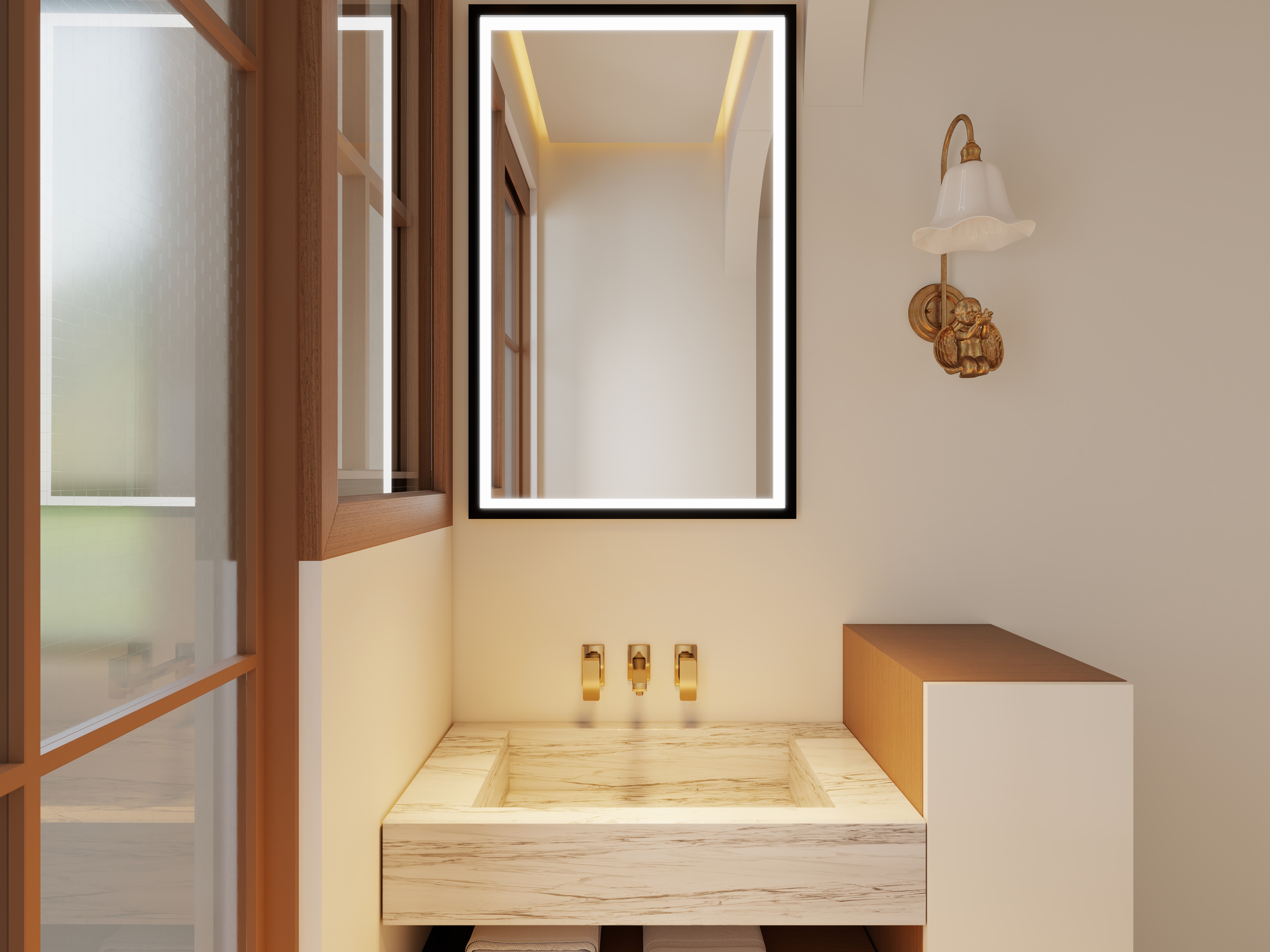 艺雅丽-72平原木风一层干区装修效果图第1张