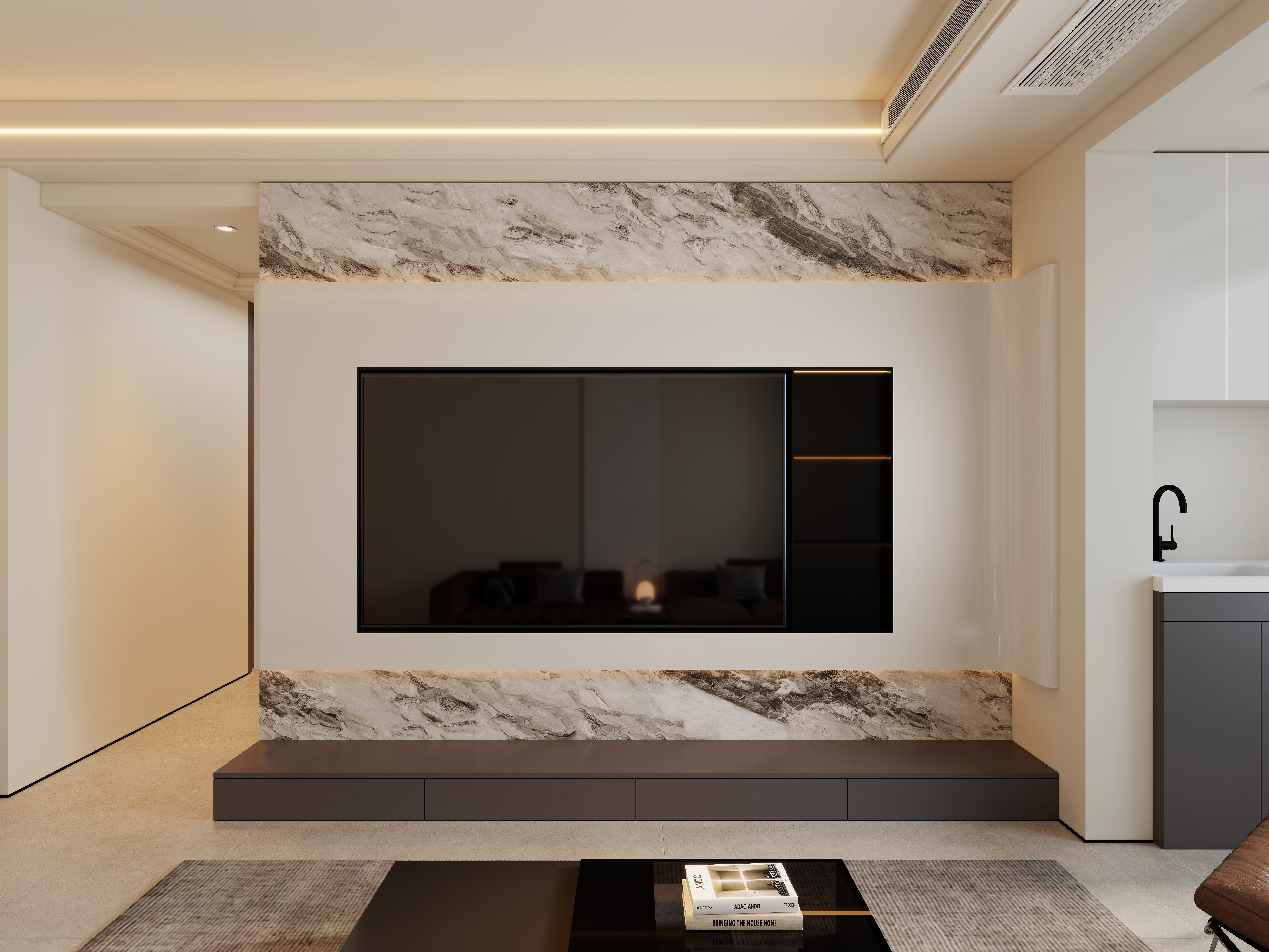 艺雅丽-77平意式装修效果图