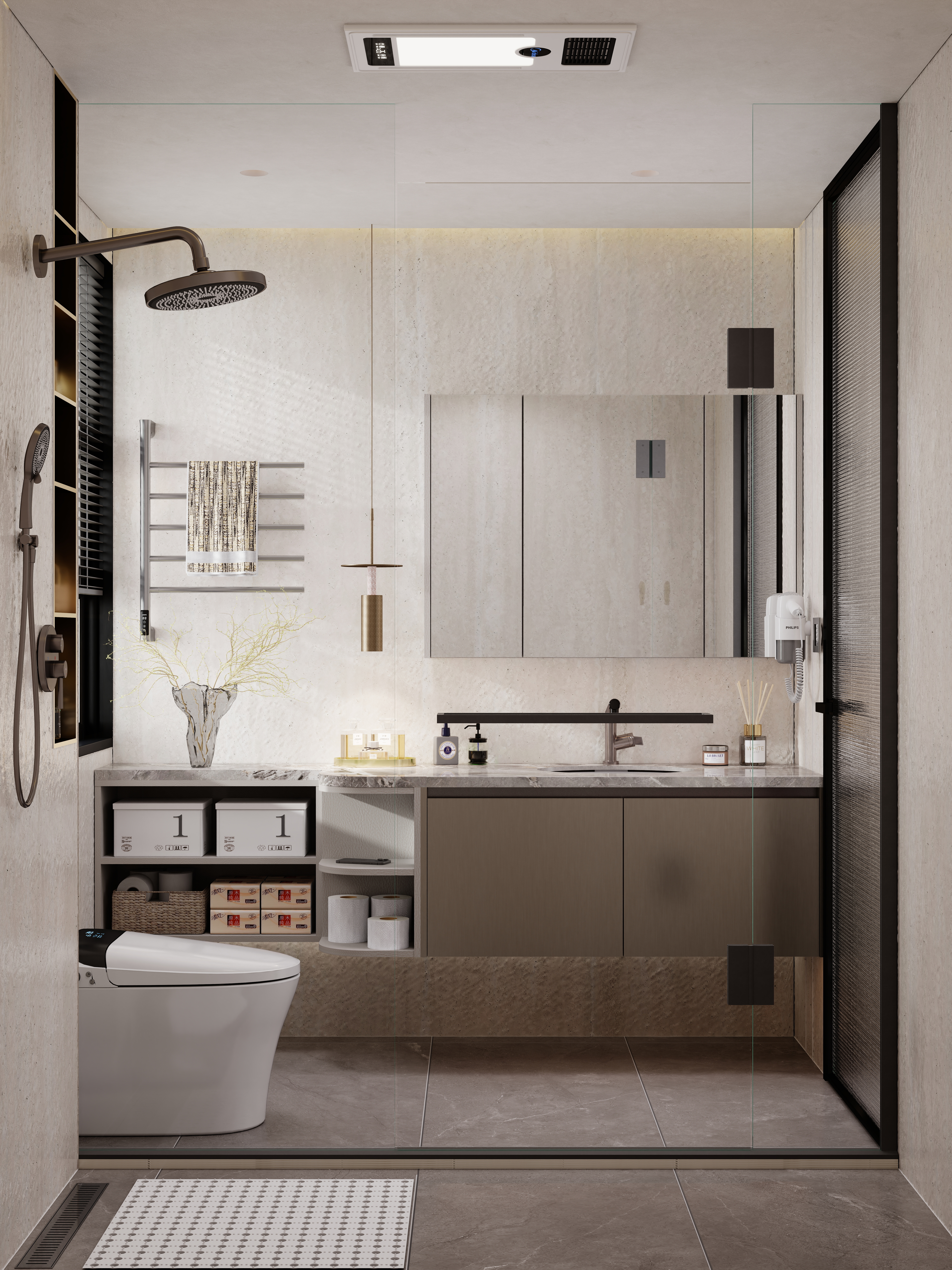 点点设计.-品质轻奢·艺术与品质的家一层卫生间装修效果图第3张