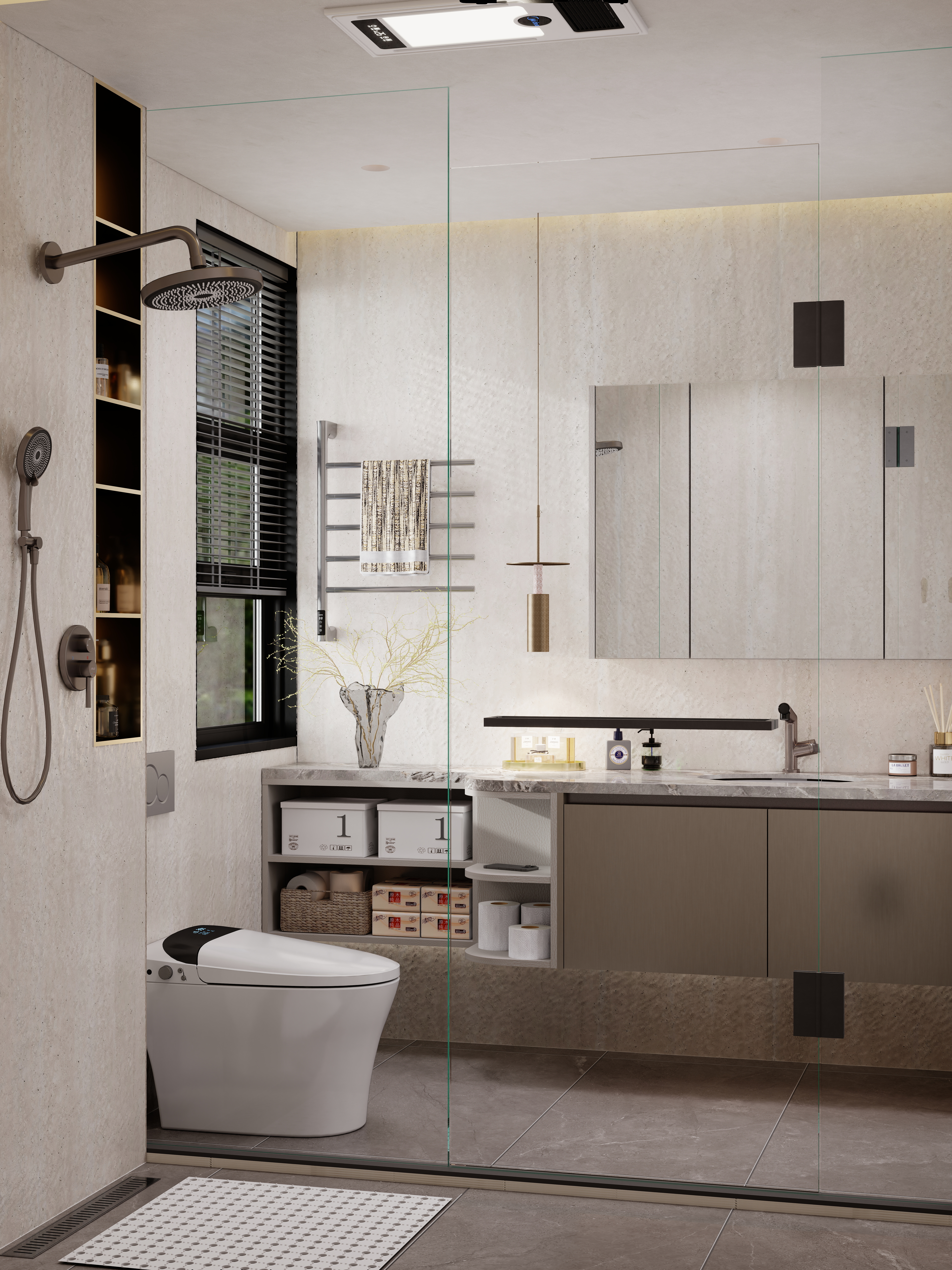 点点设计.-品质轻奢·艺术与品质的家一层卫生间装修效果图第1张