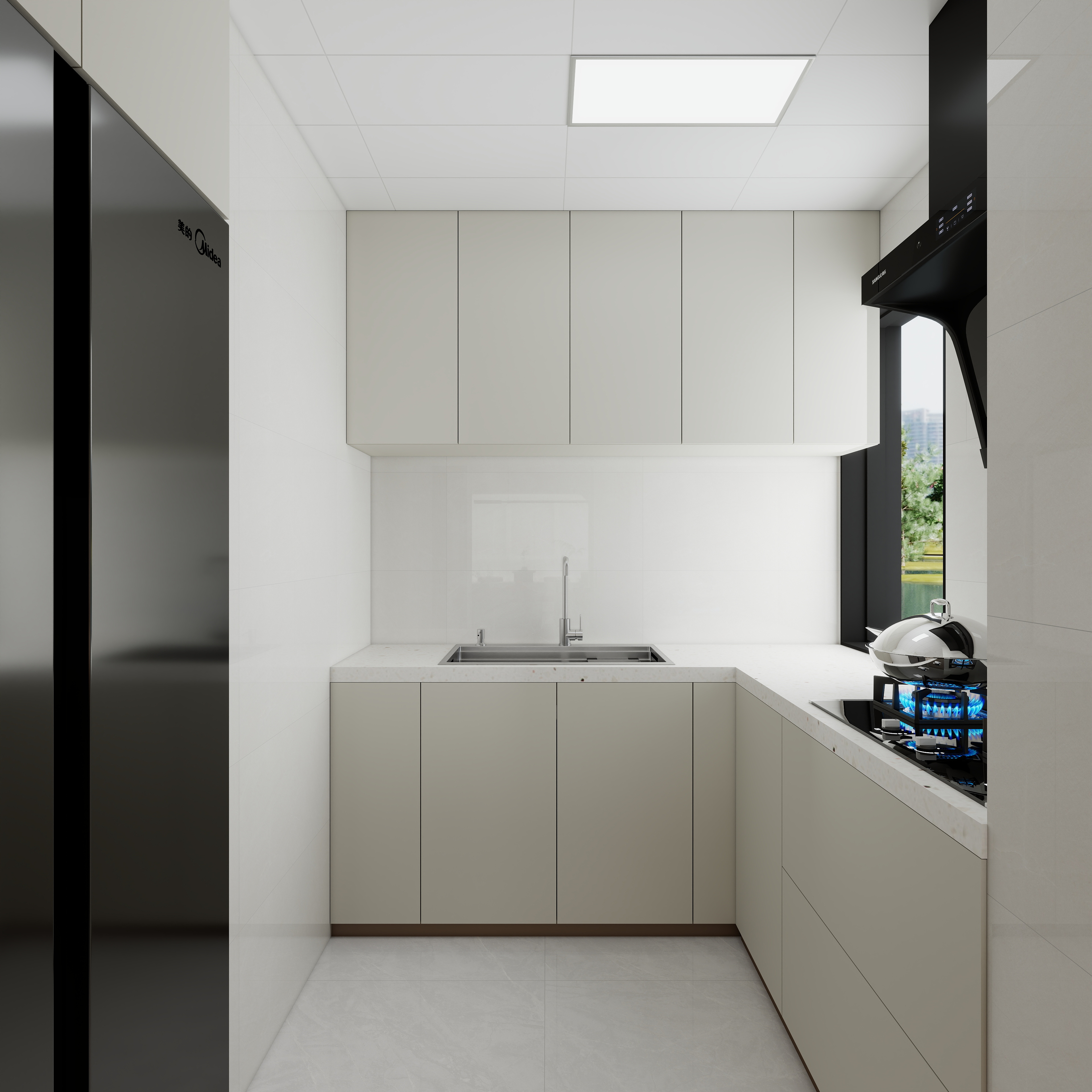 李青越-90平现代简约两居室装修效果图