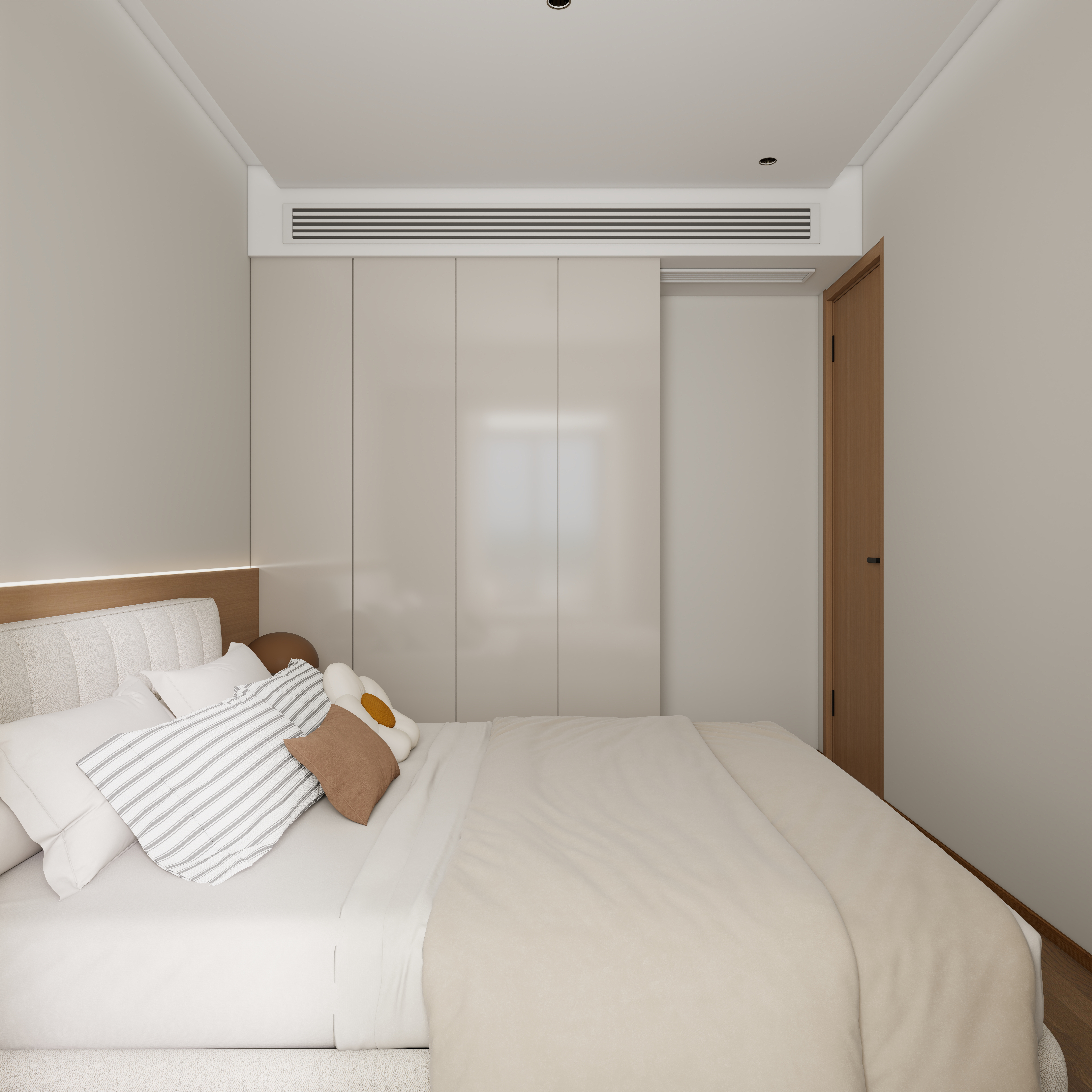 艺慈设计-73㎡1室一层主卧装修效果图第2张