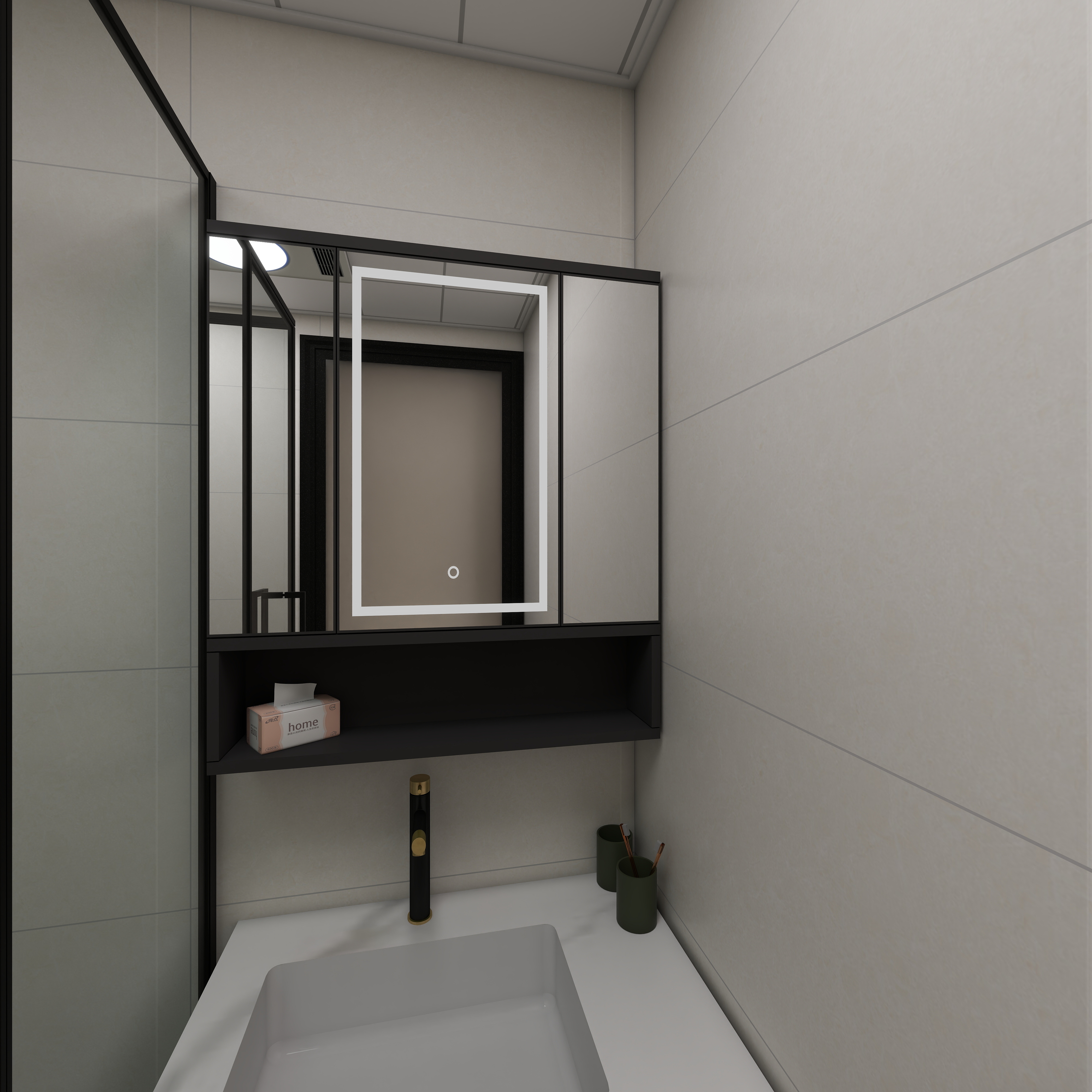 周静-110㎡3室一层卫生间装修效果图第4张