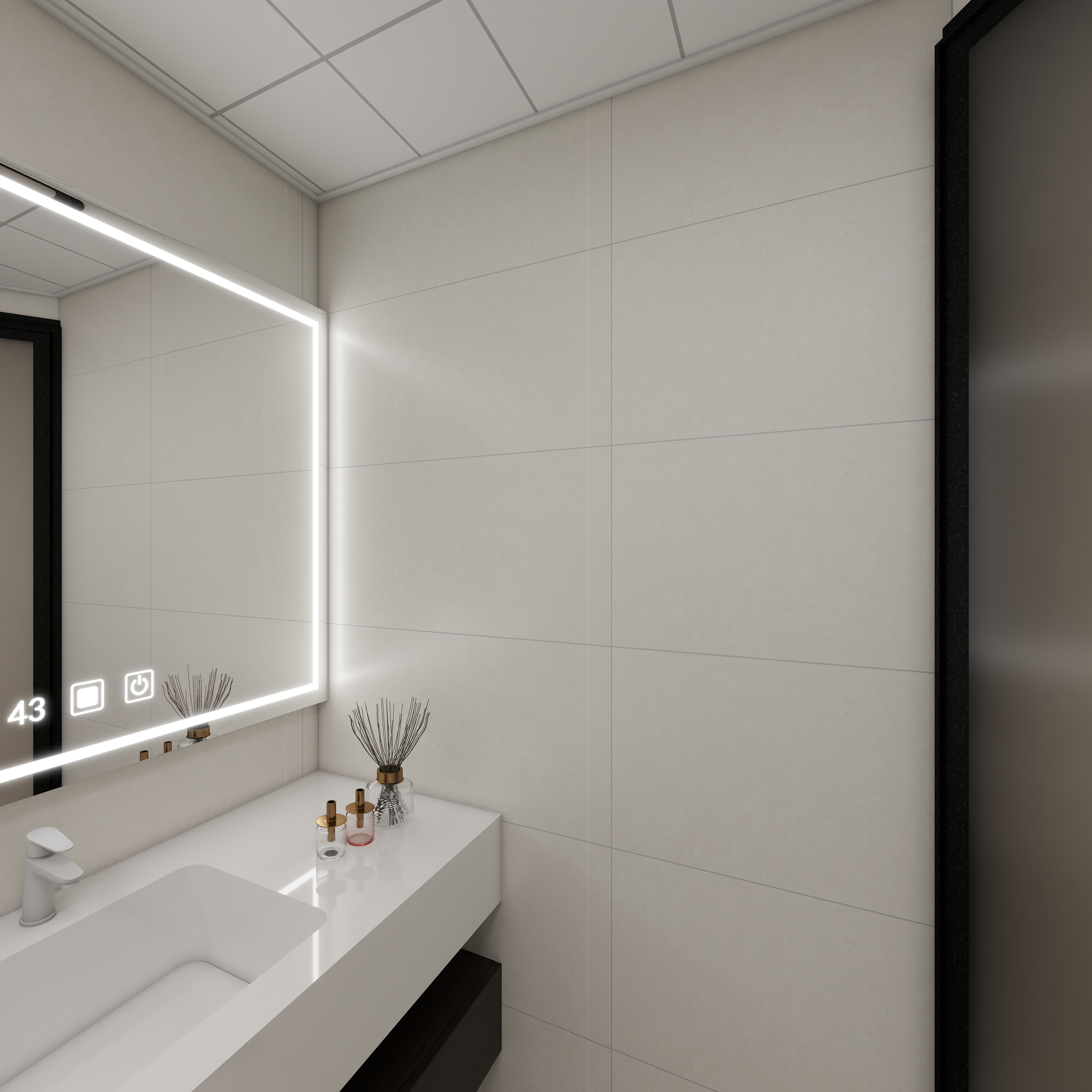 周静-110㎡3室一层主卫装修效果图第4张