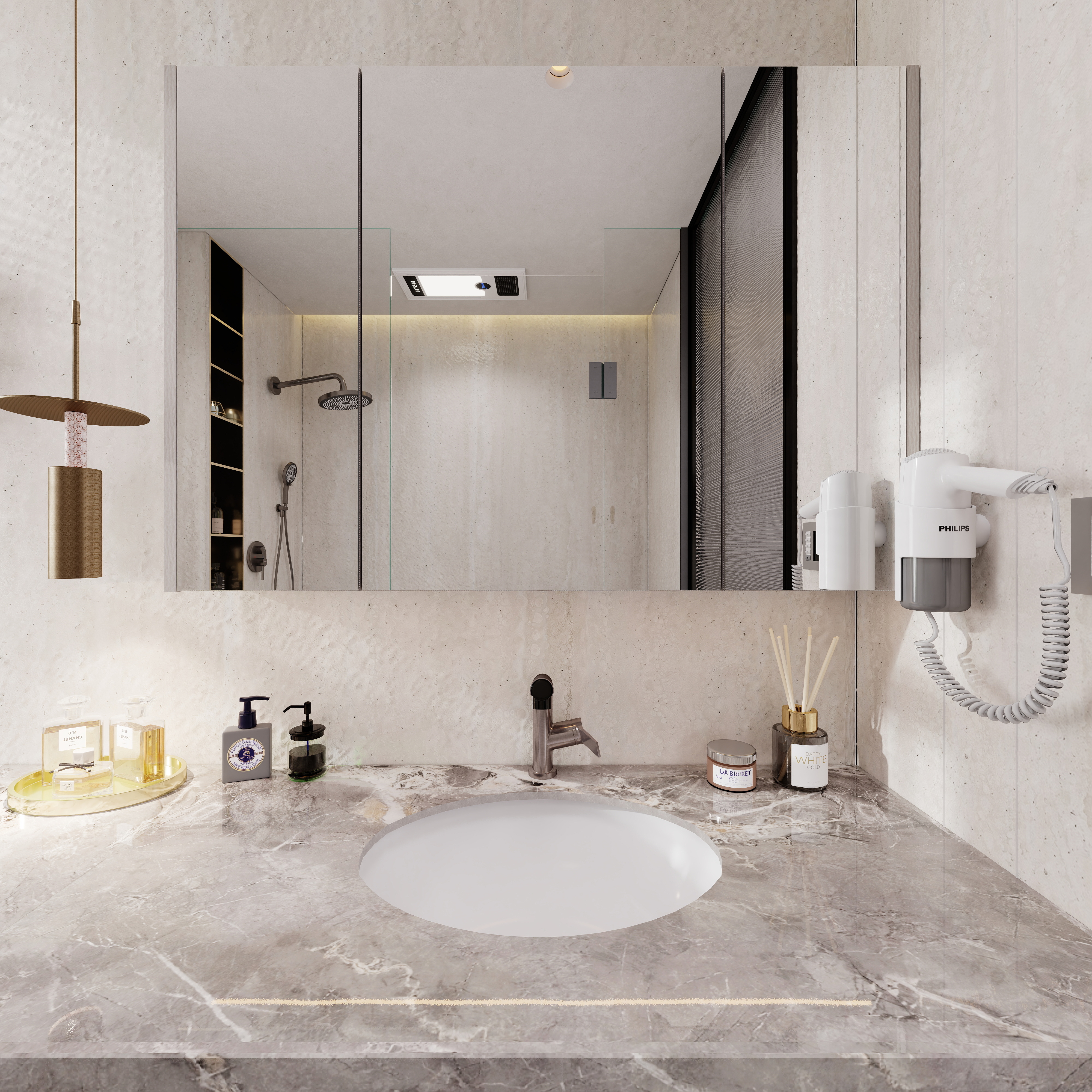 点点设计.-品质轻奢·艺术与品质的家一层卫生间装修效果图第5张