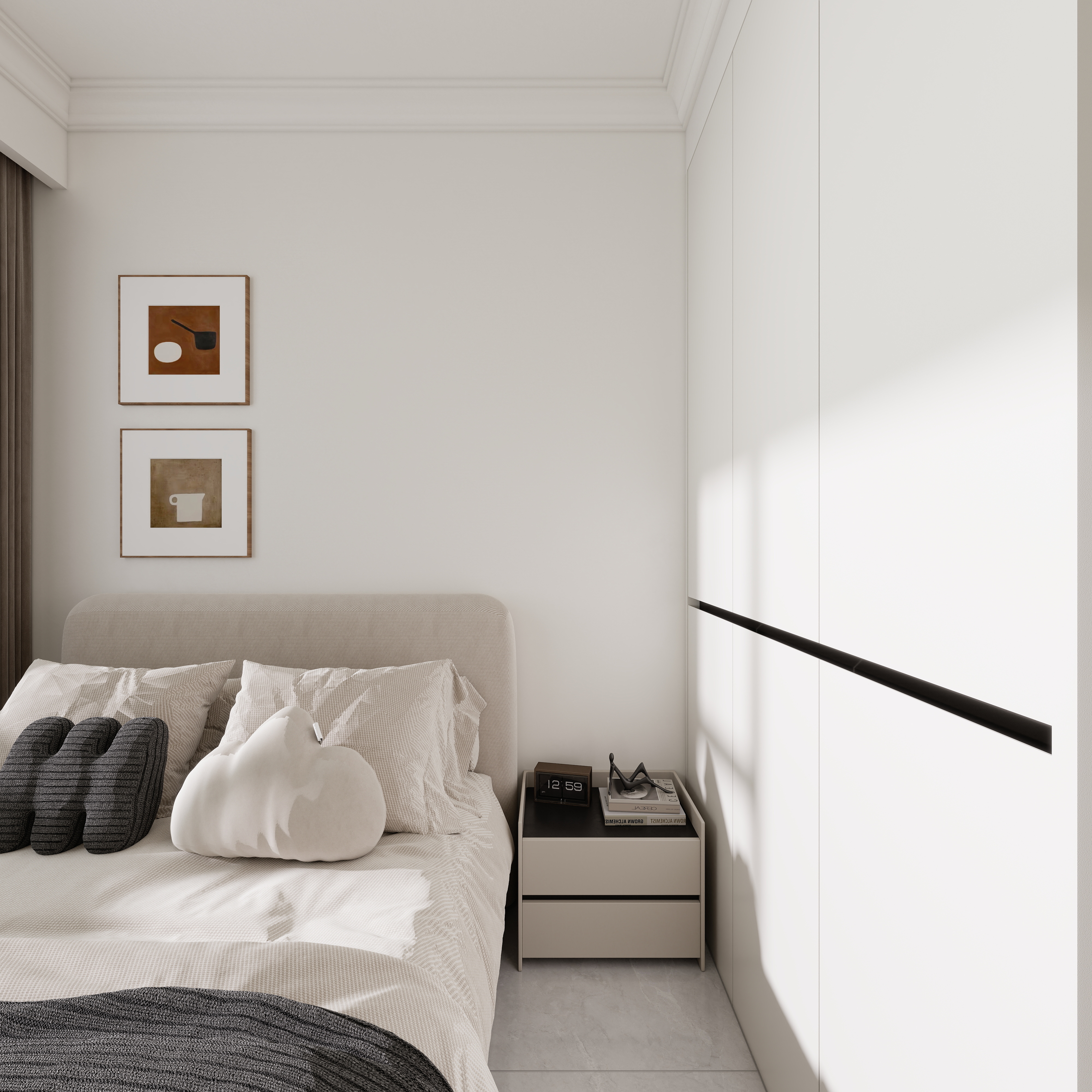 李佳洋-金山花苑107平现代3室一层卧室装修效果图第4张