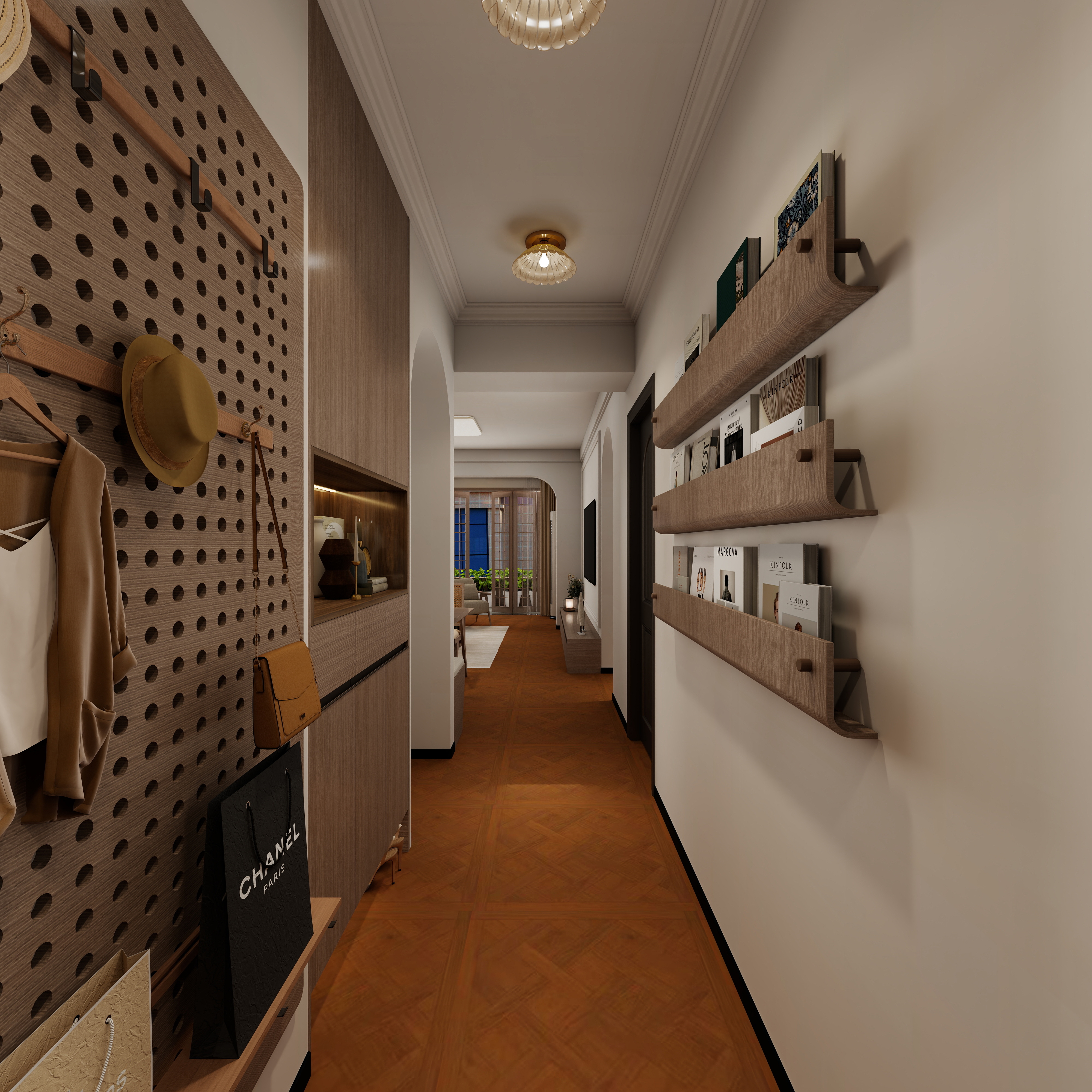 惠州装修找沫竹-惠州-山水芳邻-深古一层入户装修效果图第3张