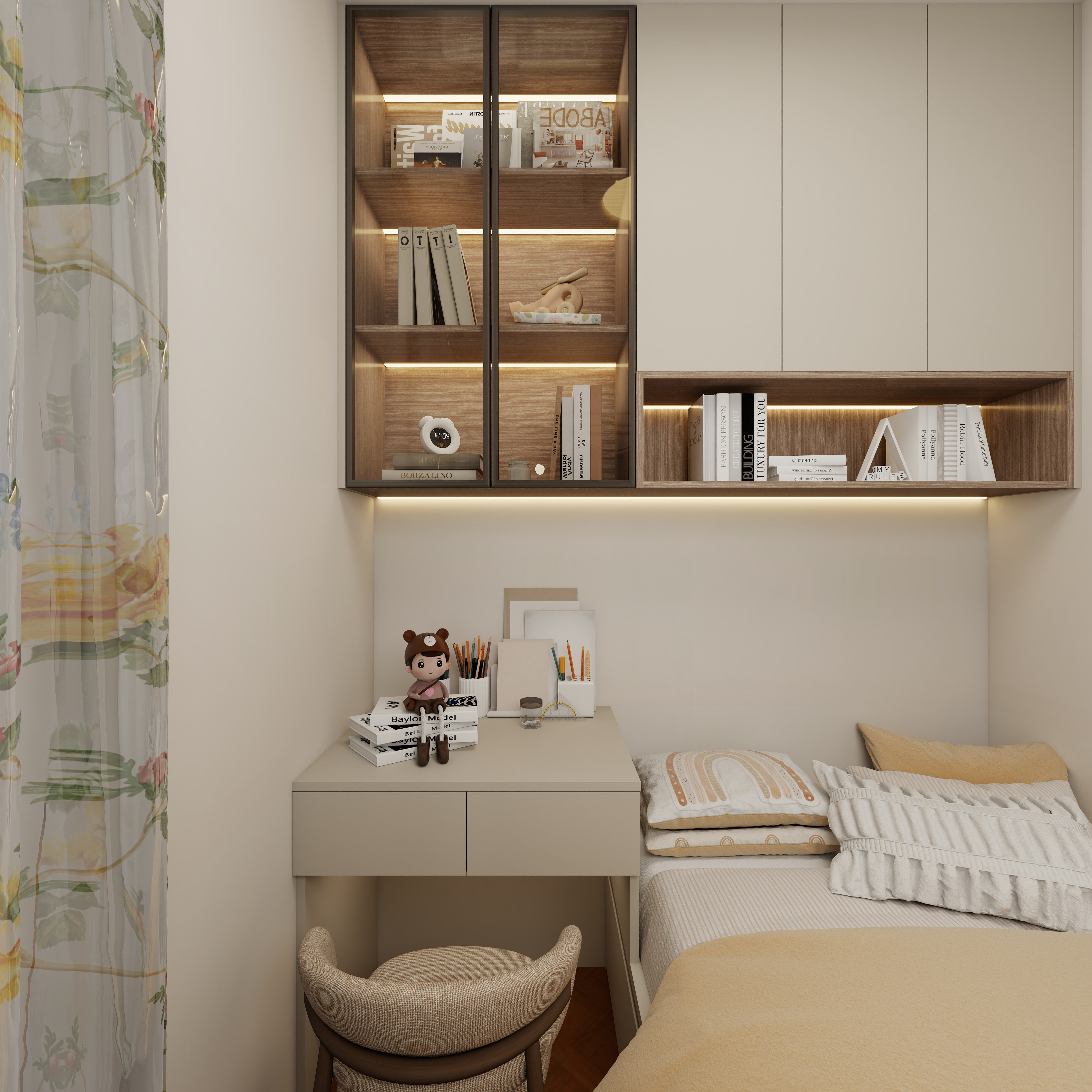 惠州装修找沫竹-惠州-山水芳邻-深古一层卧室二装修效果图第3张