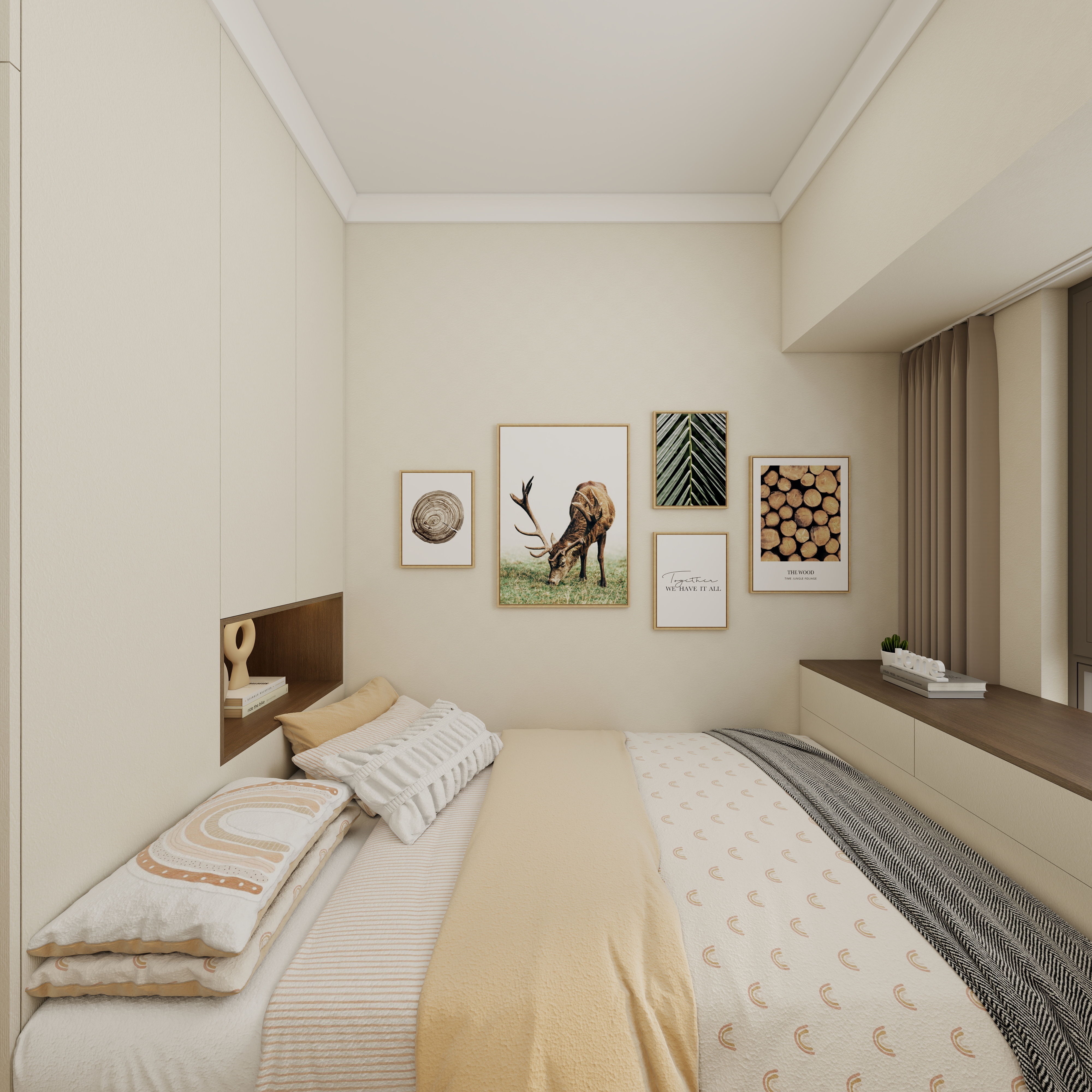 惠州装修找沫竹-惠州-江誉城-木语一层卧室二装修效果图第3张