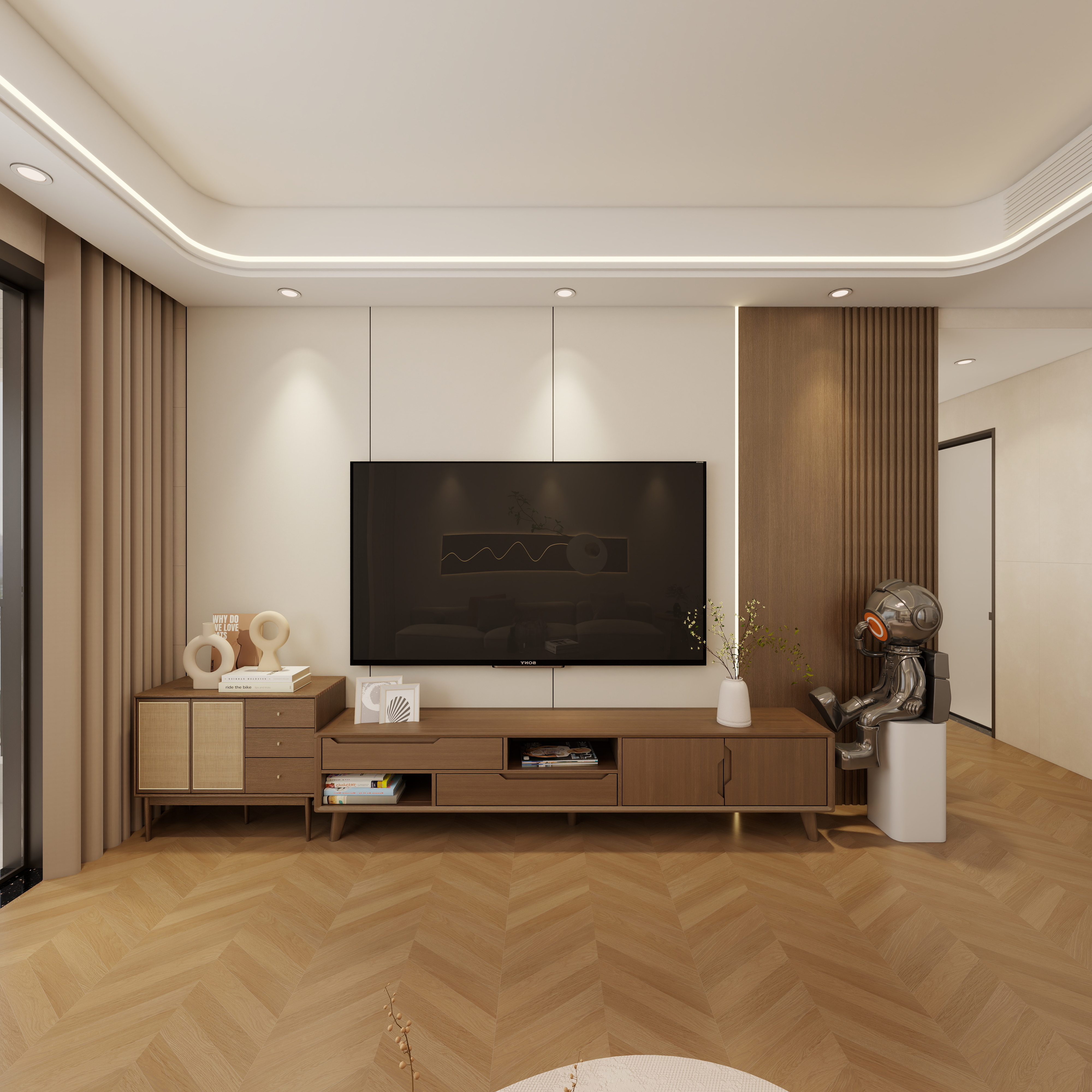 惠州装修找沫竹-惠州-江誉城-木语一层客厅装修效果图第3张