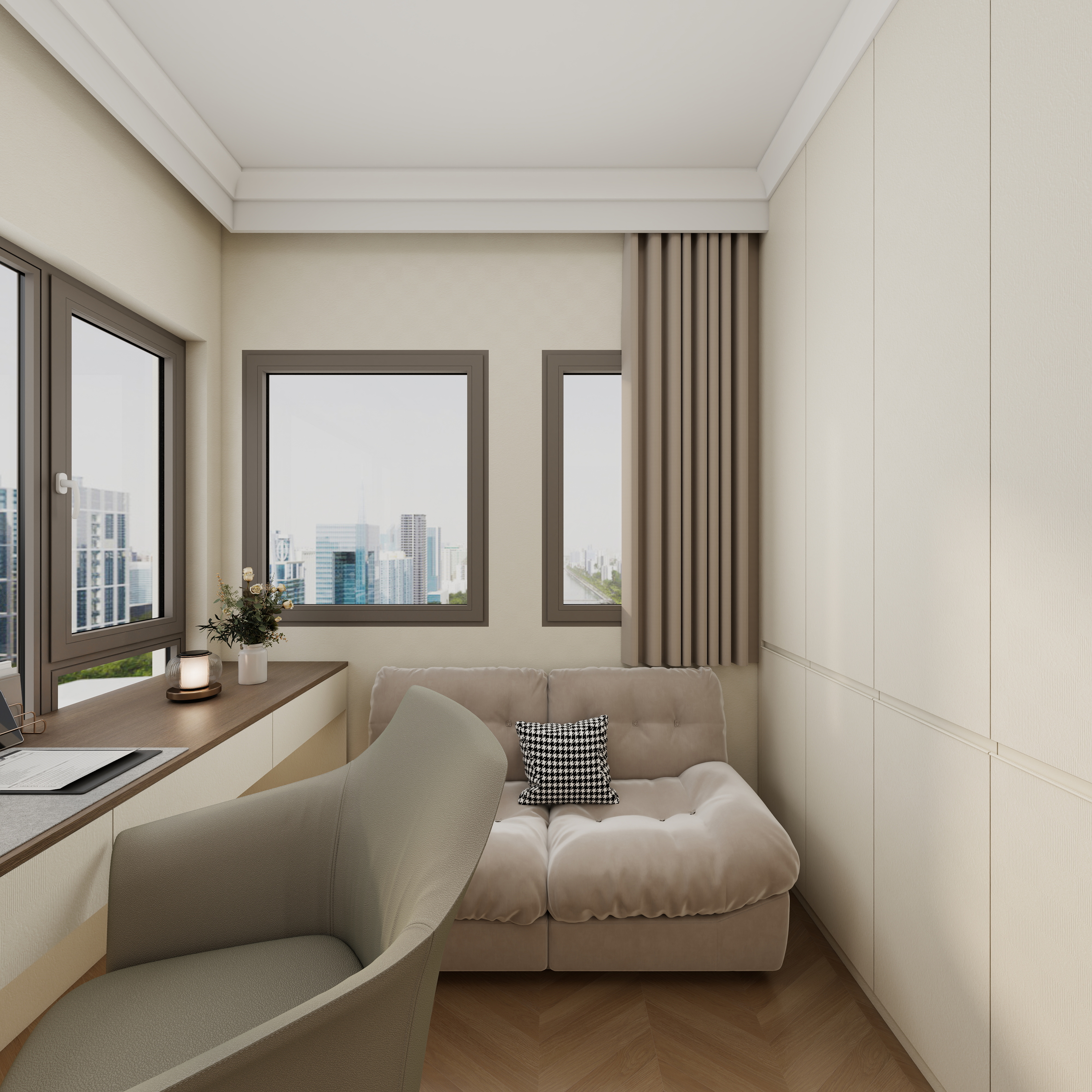 惠州装修找沫竹-惠州-江誉城-木语一层卧室三装修效果图第3张