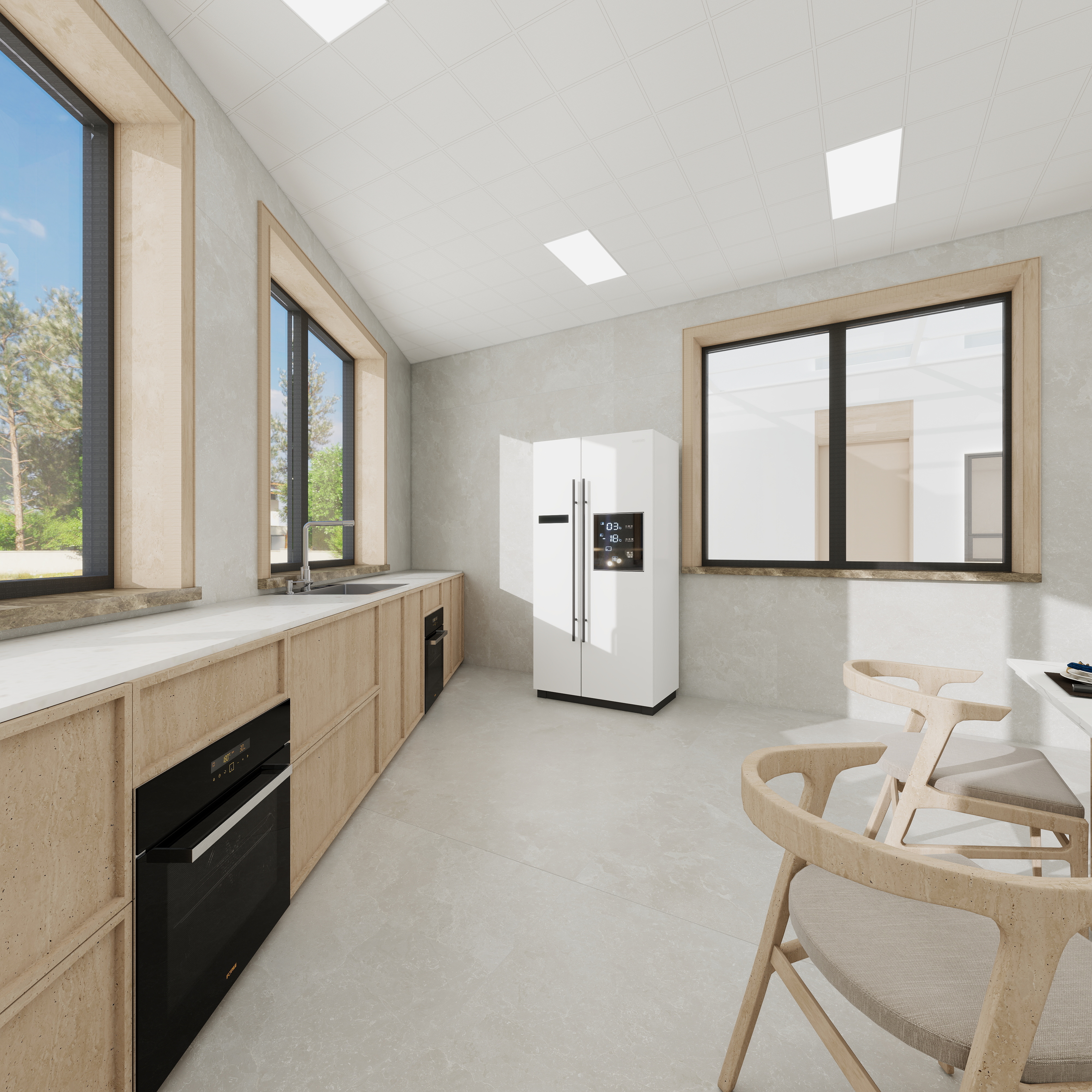 张煜强煜境设计-537平米简约宋氏中式自建别墅一层餐厅装修效果图第4张