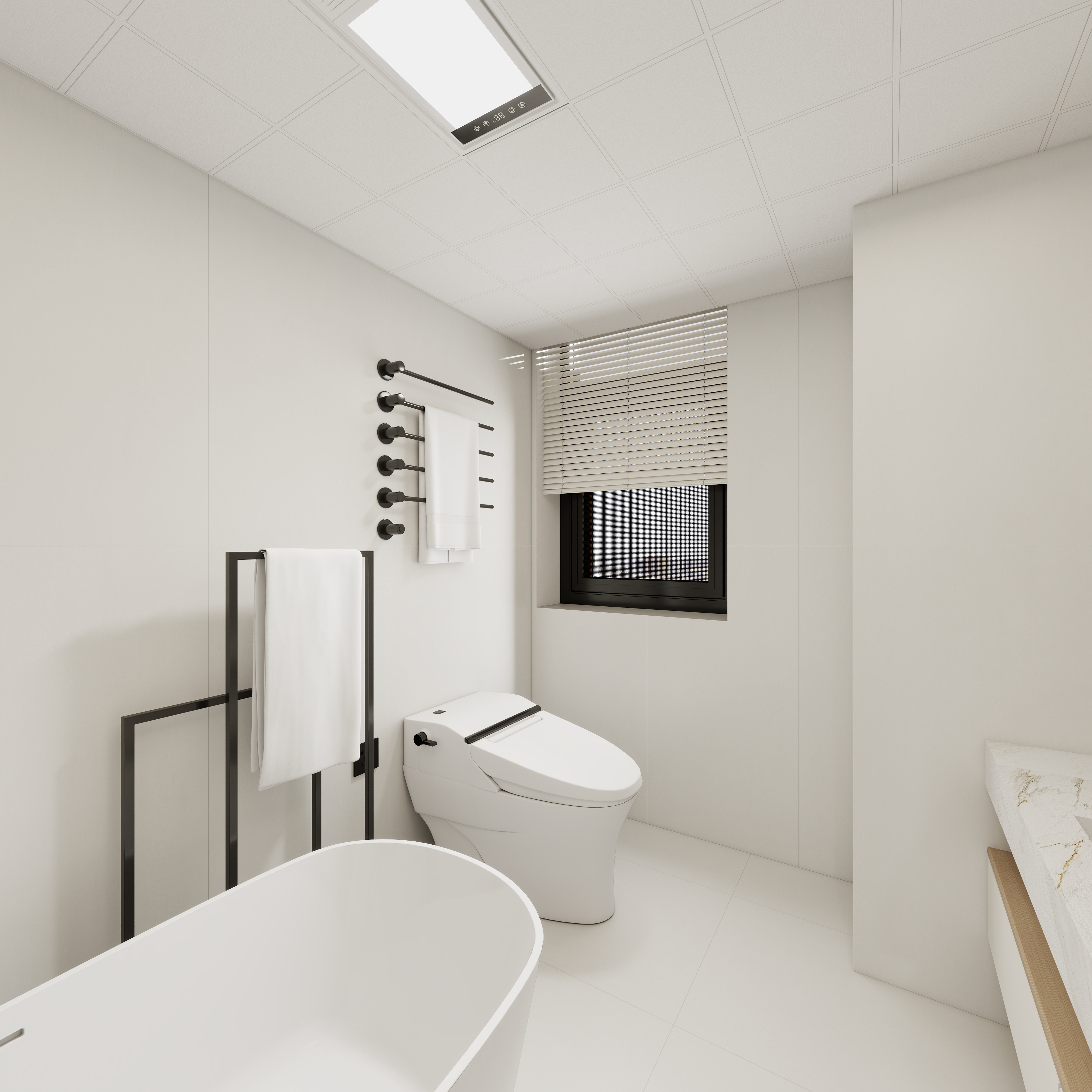 设计师珂源-凤凰花园-3期原木奶油127㎡2室一层主卫装修效果图第4张