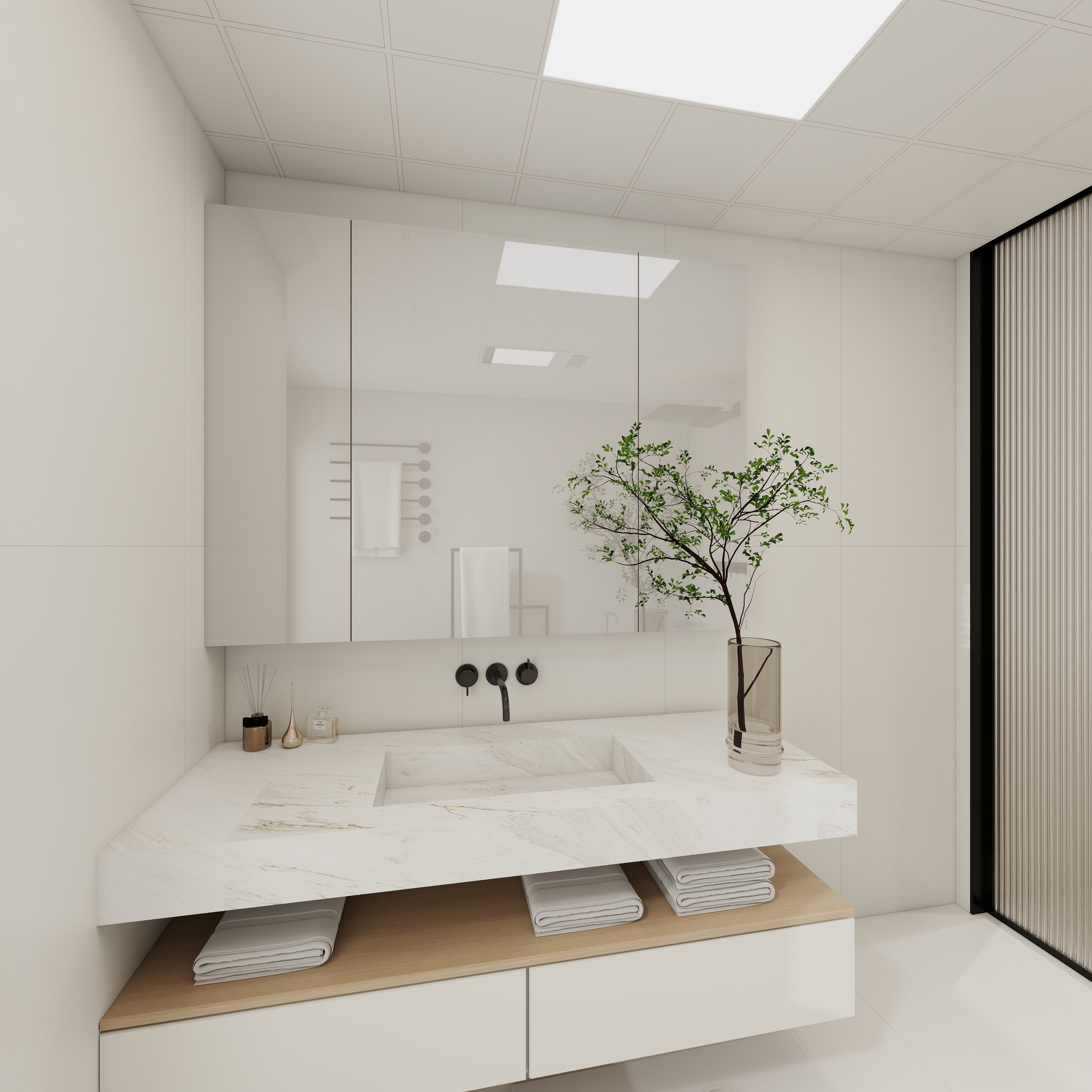 设计师珂源-凤凰花园-3期原木奶油127㎡2室一层主卫装修效果图第5张