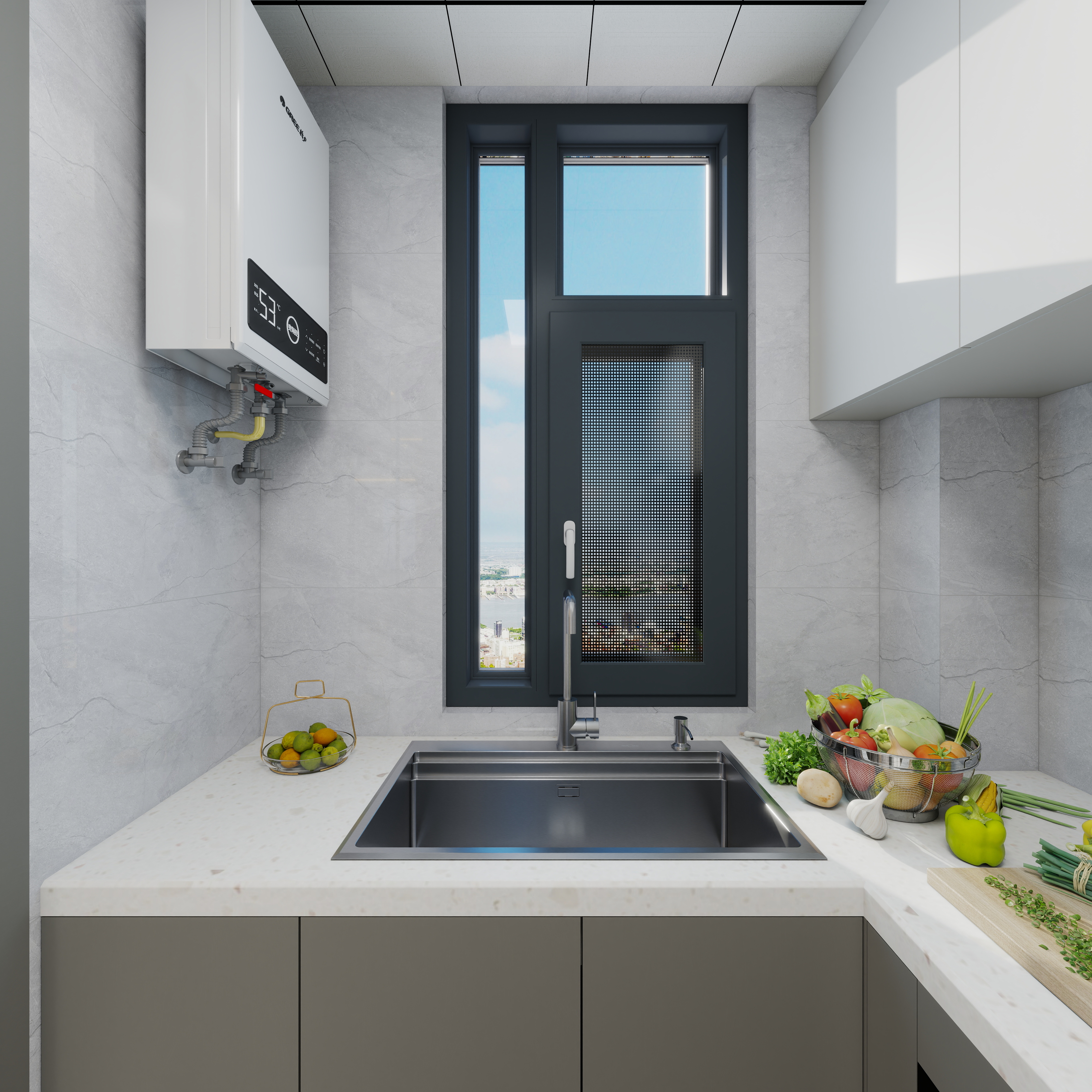 设计田工-奓山四期B区120现代轻奢一层厨房装修效果图第3张