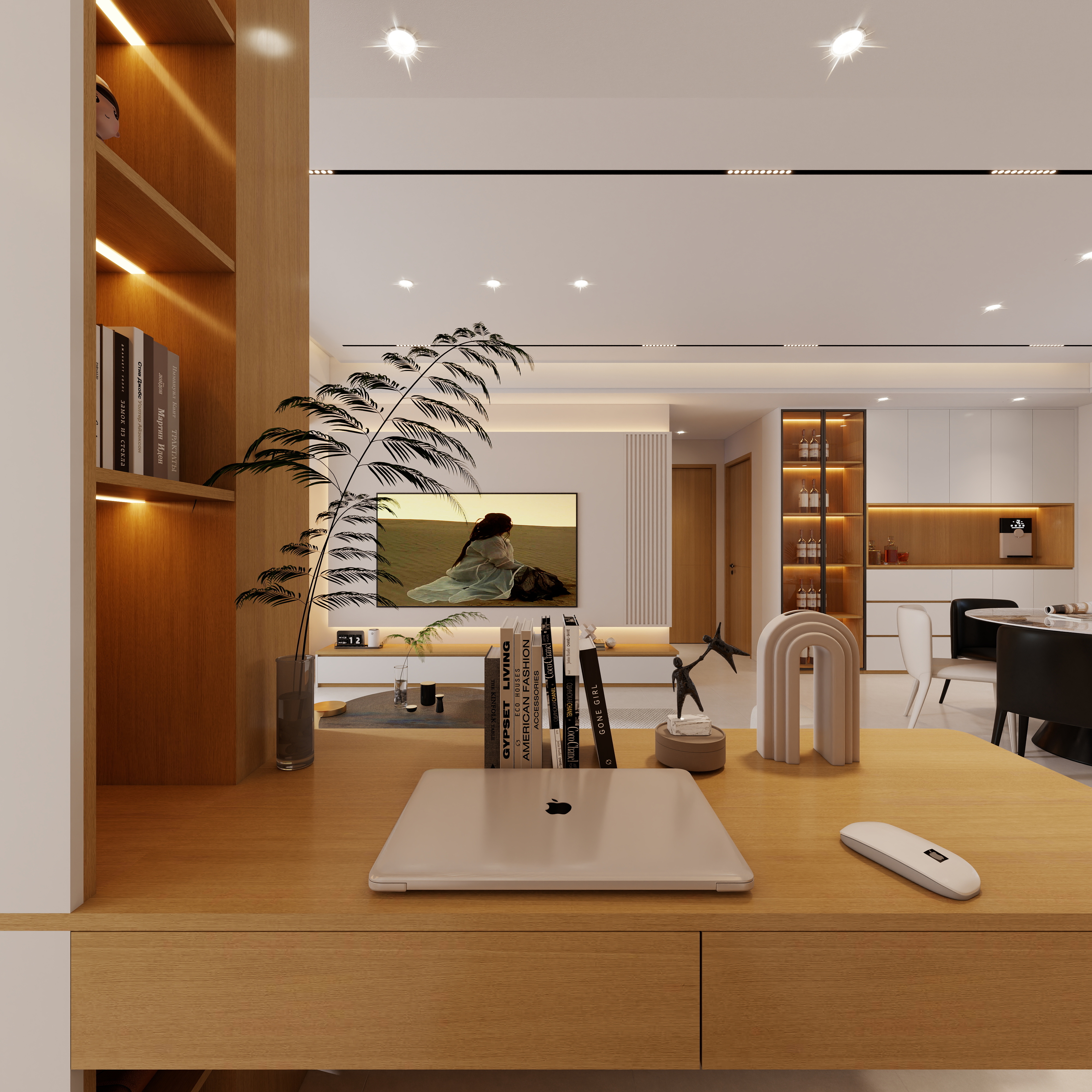 韦春勇-现代简约115㎡2室一层客餐厅装修效果图第4张