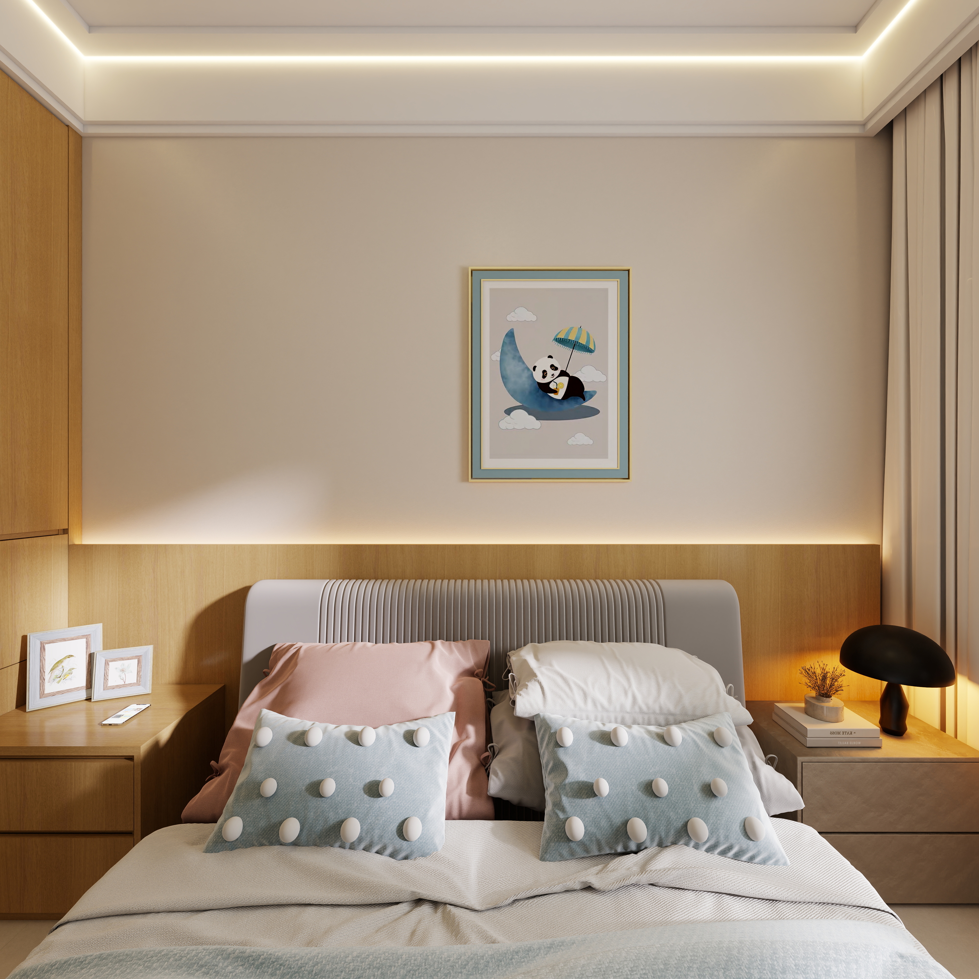 韦春勇-现代简约115㎡2室一层卧室装修效果图第4张