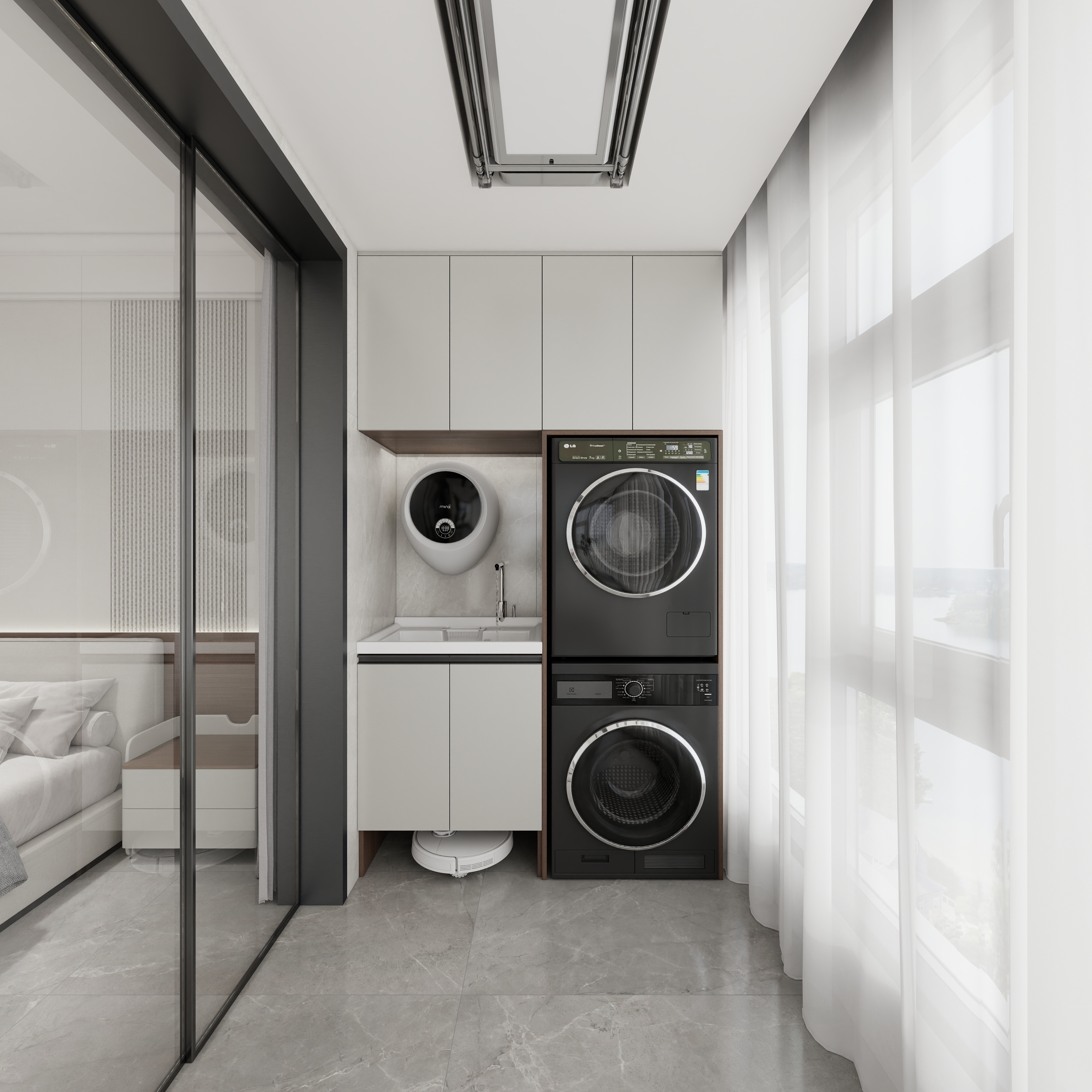 拾年设计李冰-旭辉尊府2一层大阳台装修效果图第3张