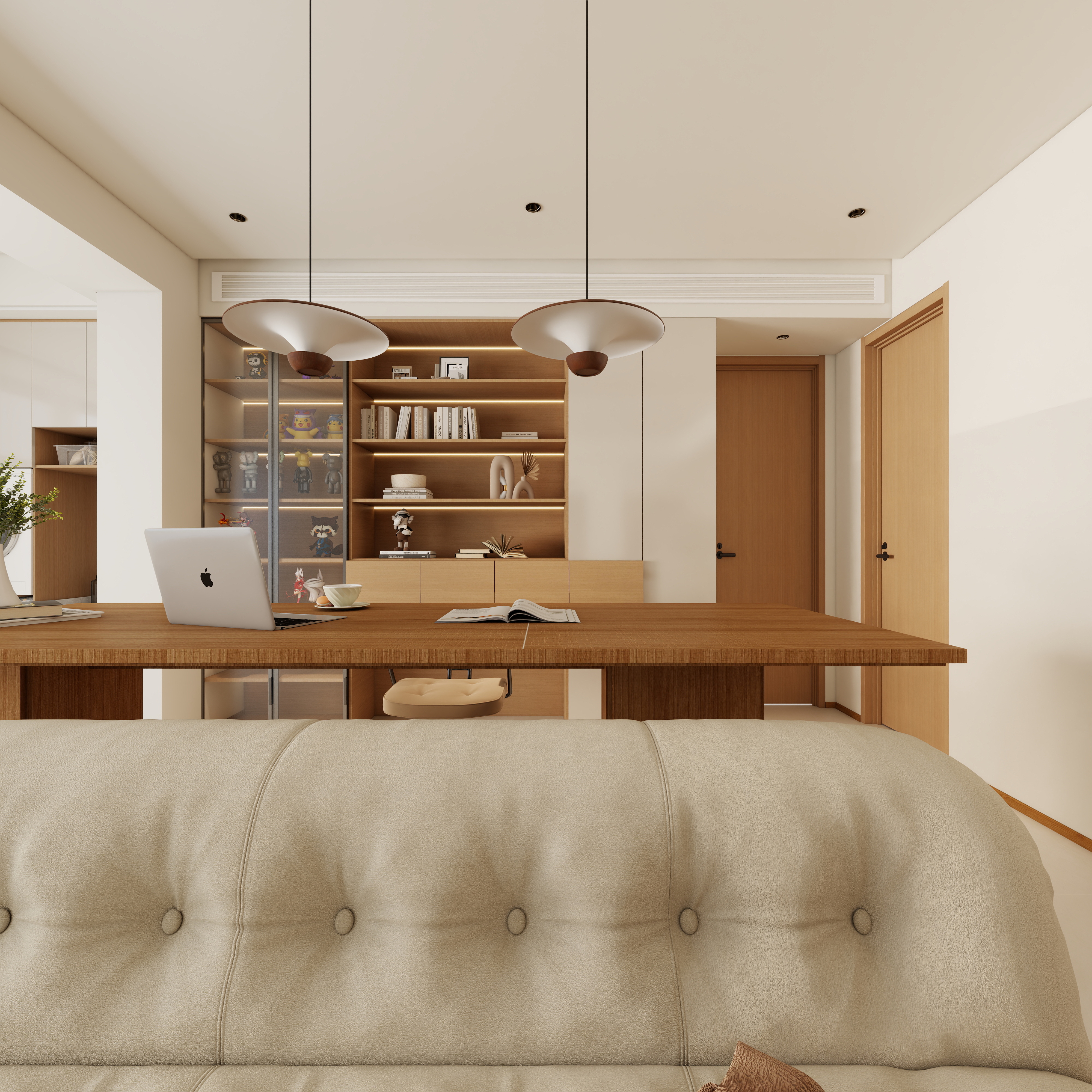 艺慈设计-73㎡1室一层客厅装修效果图第3张