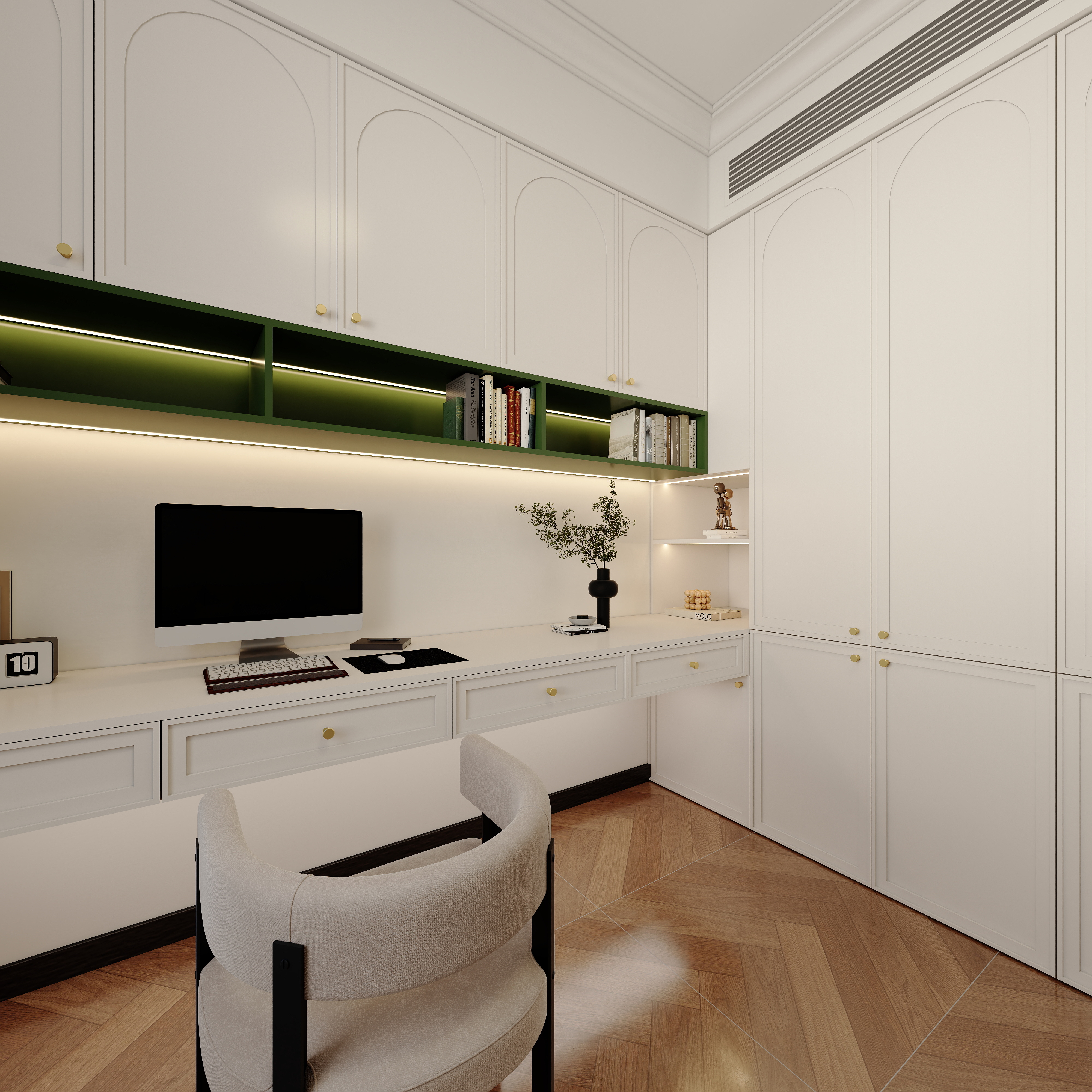 YY.洛洛-法式 146㎡  三室 一层多功能室装修效果图第3张