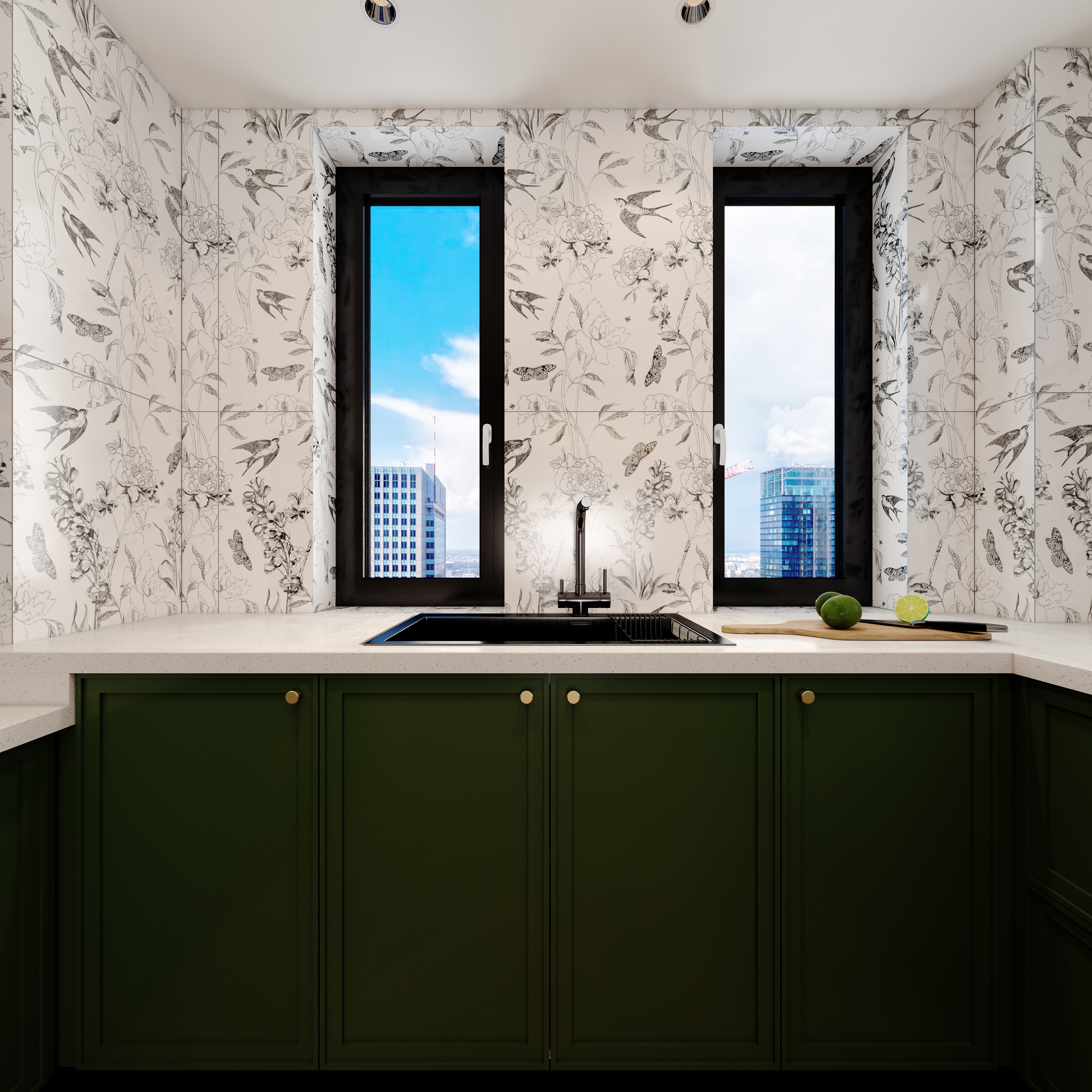 YY.洛洛-法式 146㎡  三室 一层厨房装修效果图第3张