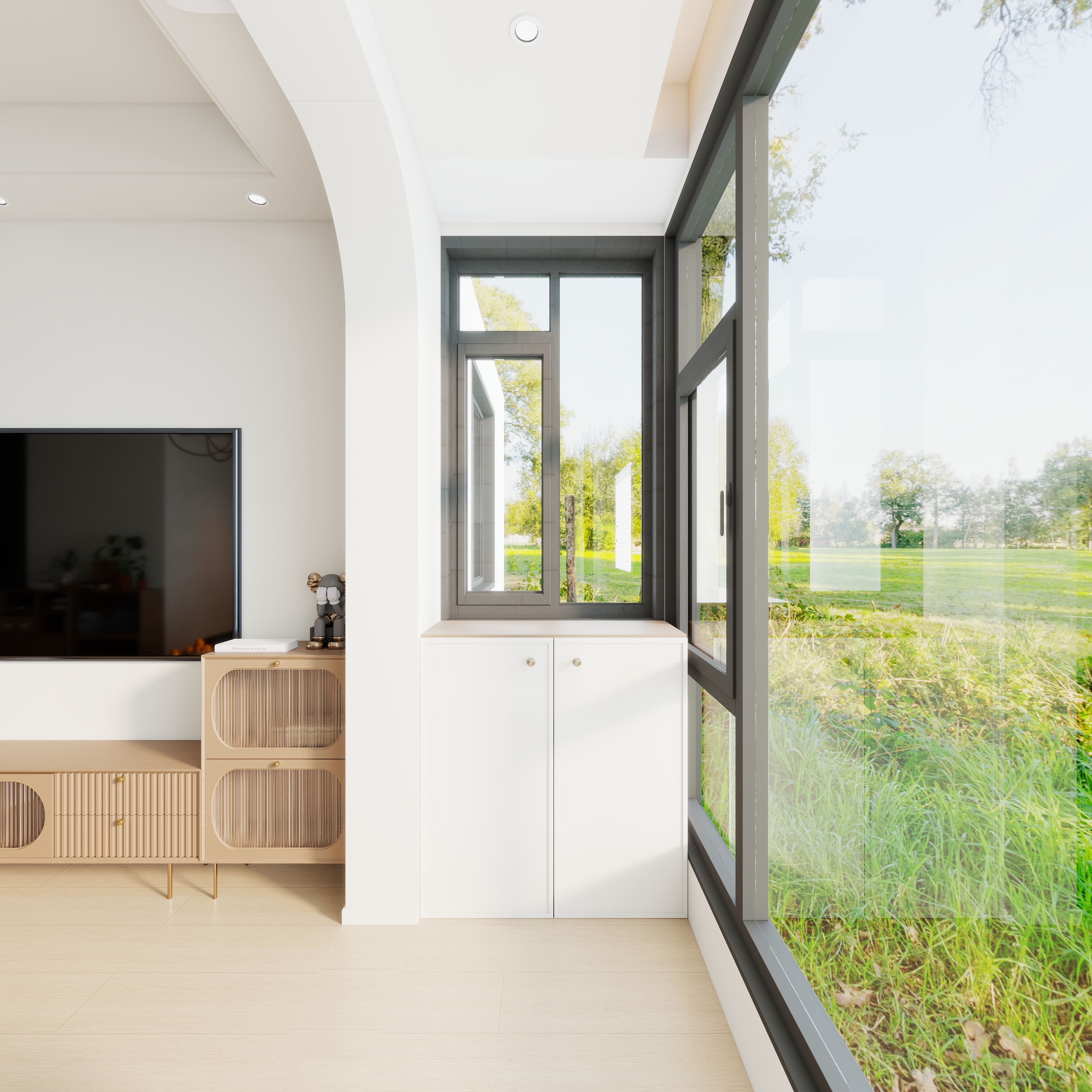 艺雅丽-72平原木风一层阳台装修效果图第3张