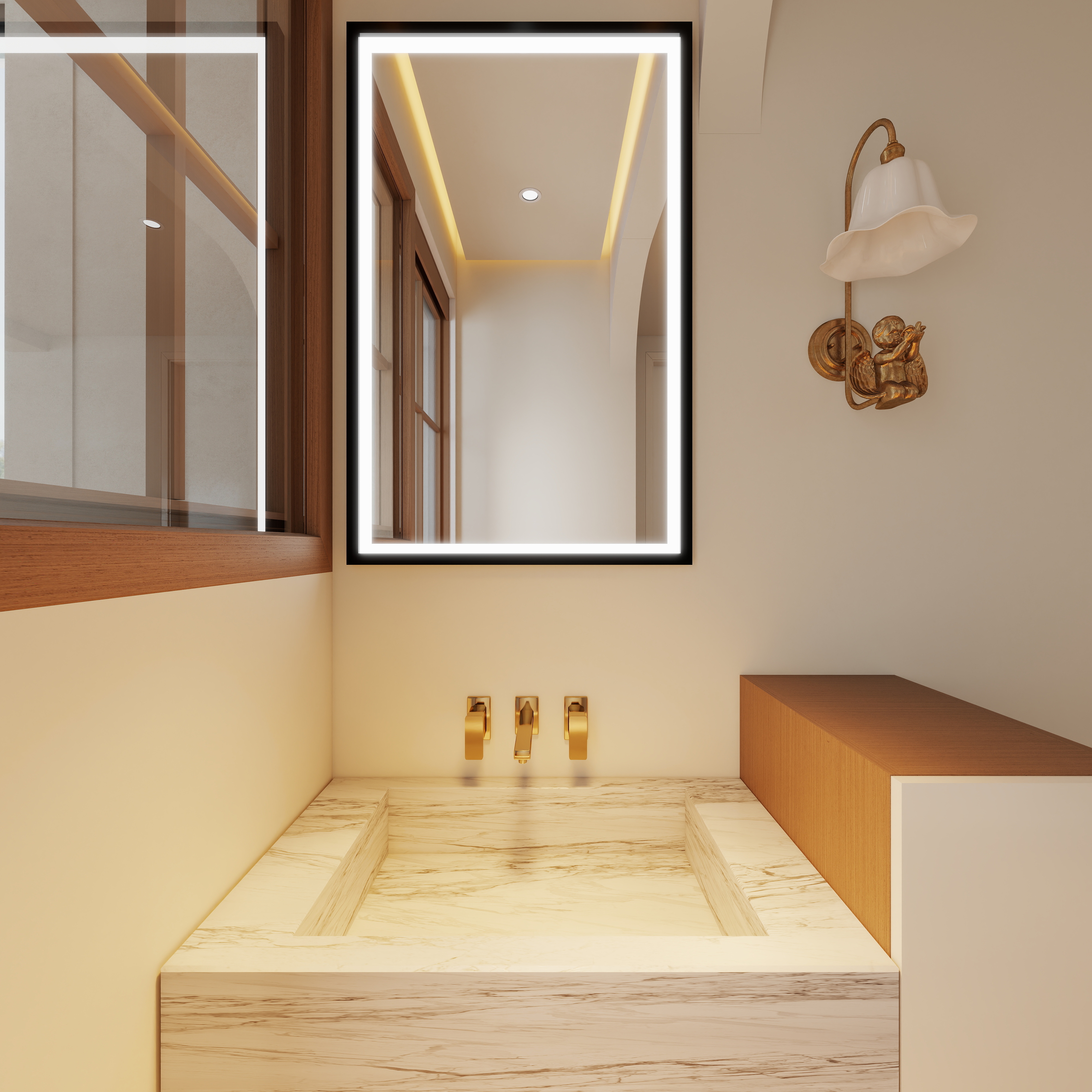 艺雅丽-72平原木风一层干区装修效果图第3张