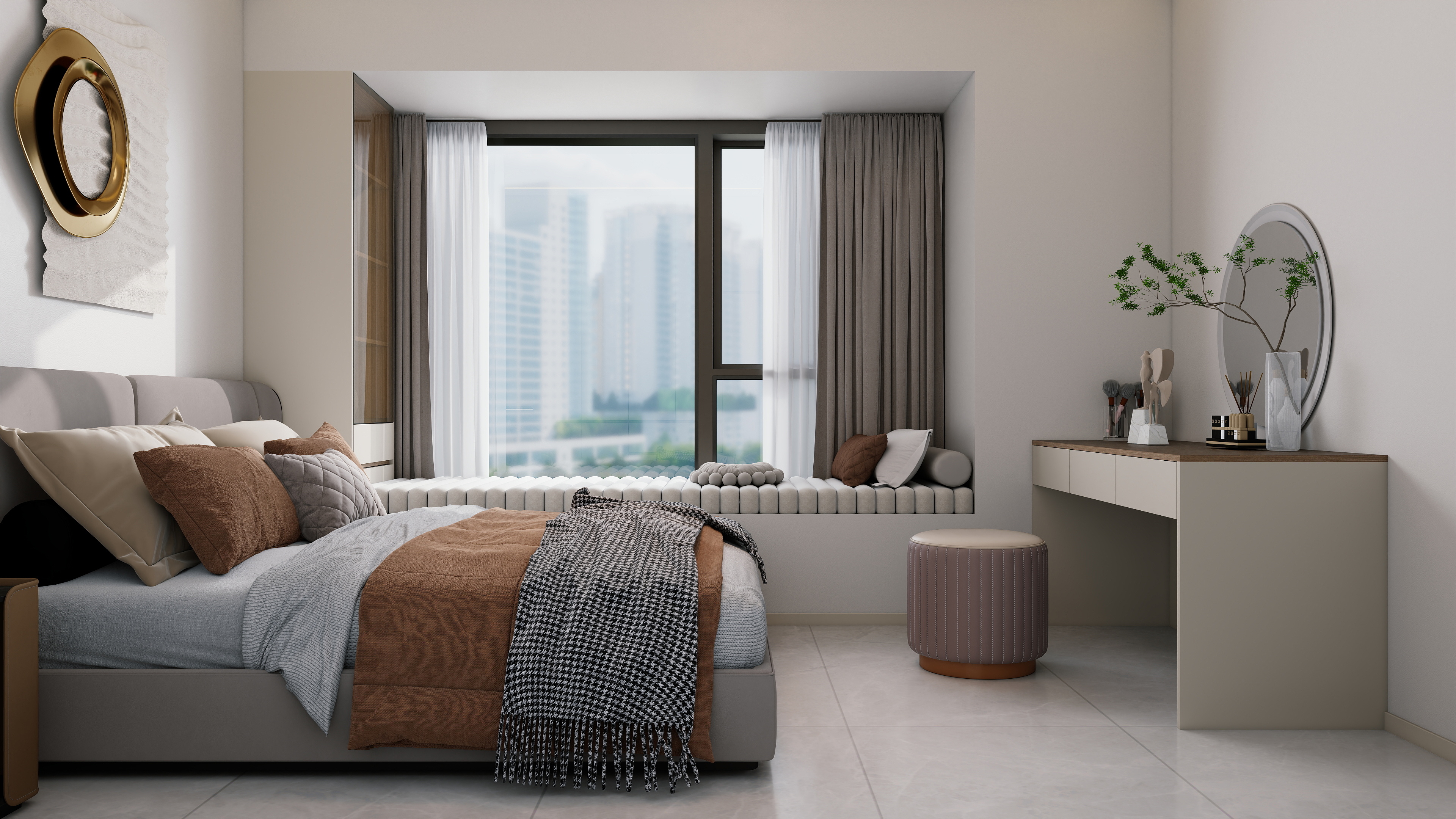 庄育霖-锦绣华都132平轻奢4室装修效果图