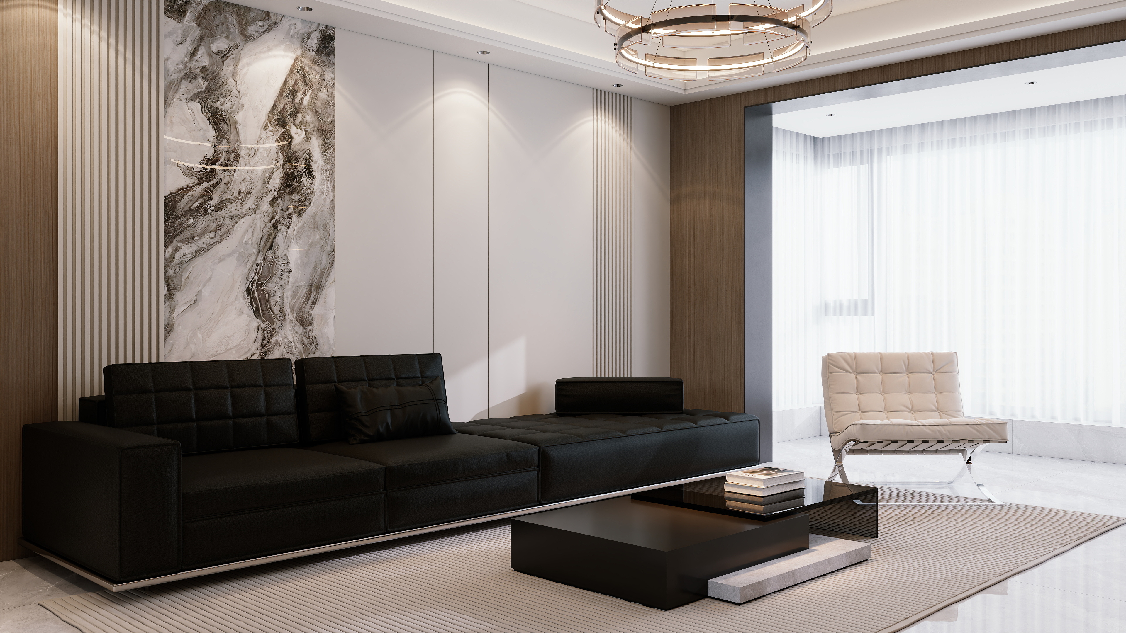 李佳洋-翠绿园121平意式3室装修效果图