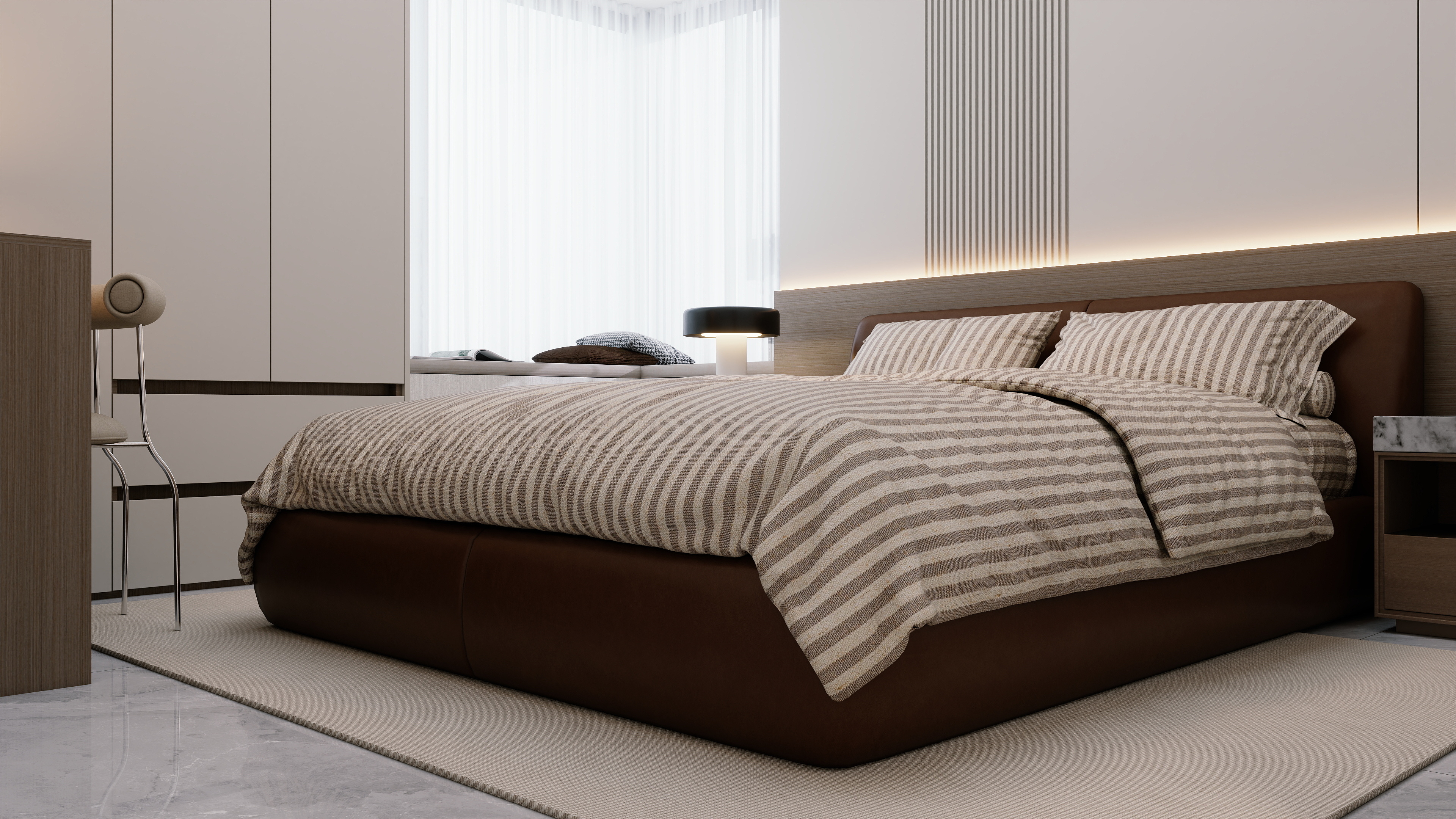 李佳洋-翠绿园121平意式3室装修效果图