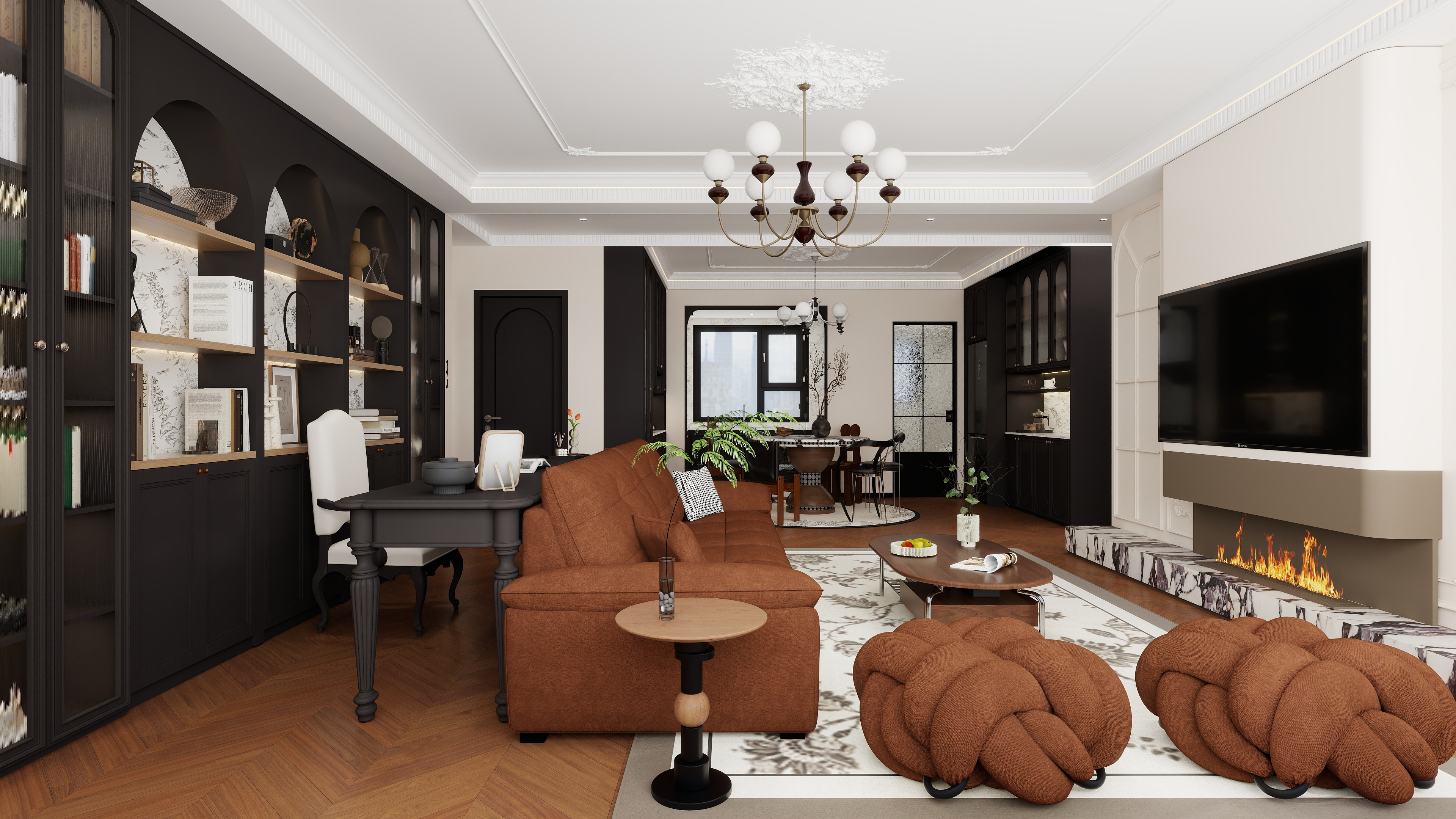 通化兰舍全案空间设计美学-长安府（法式）-装修设计方案