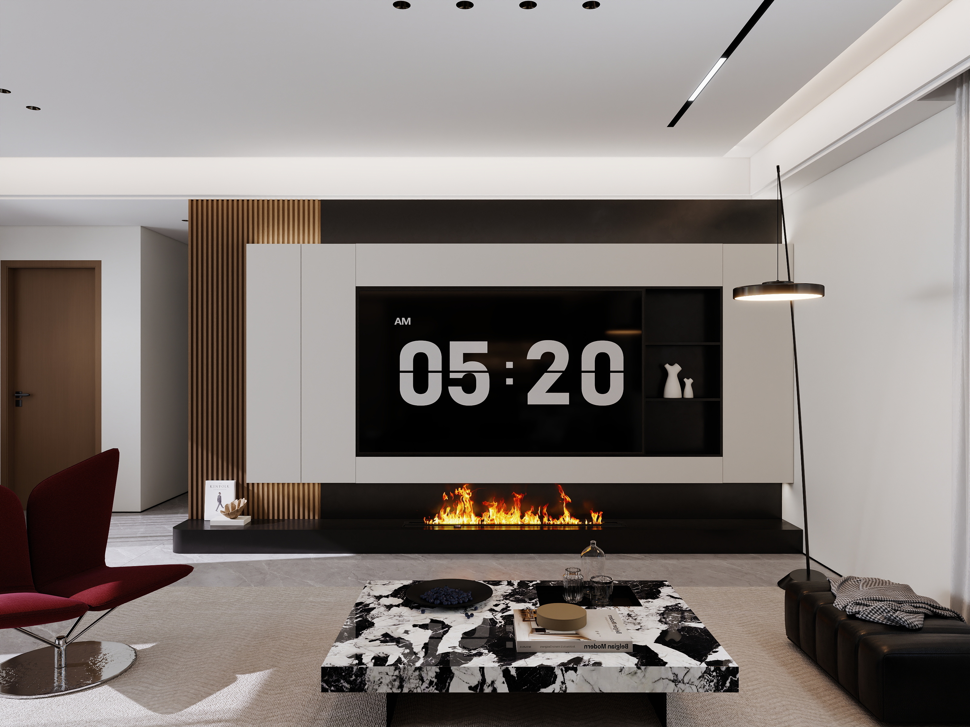 李青越-174平现代轻奢客餐厅主卧装修效果图