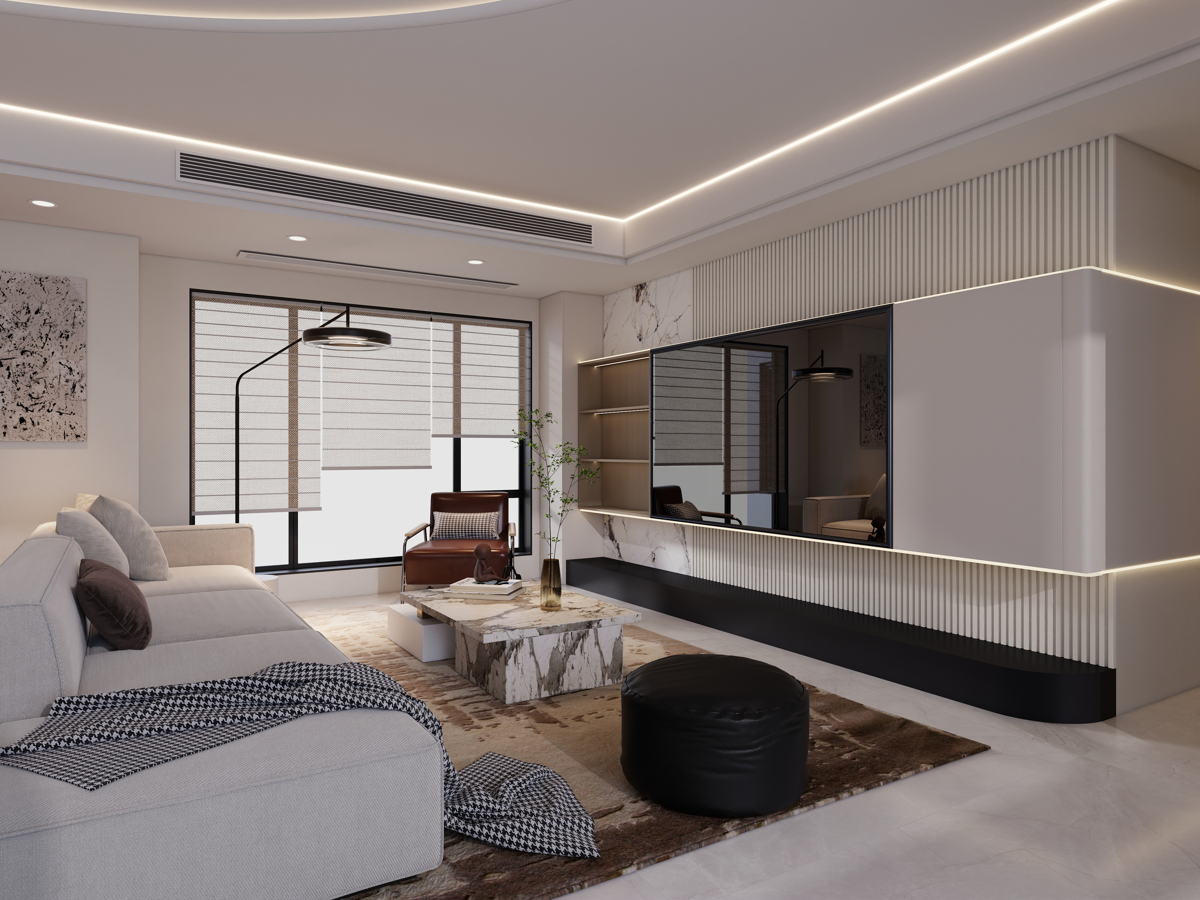 186****8866pqMG-意式轻奢大平层装修效果图