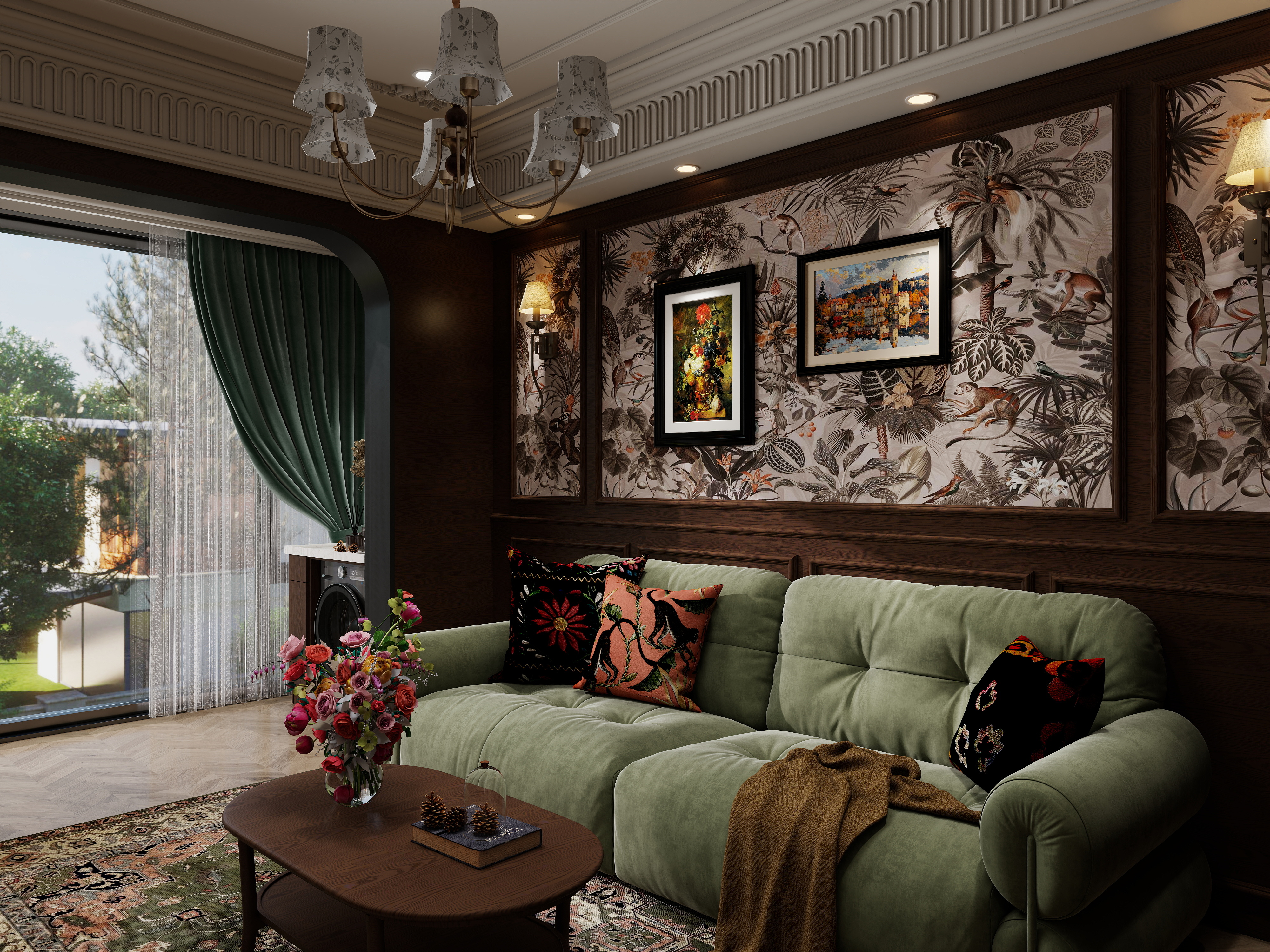 栖寐-【 绿檀旧梦】两室两厅93㎡-装修设计方案