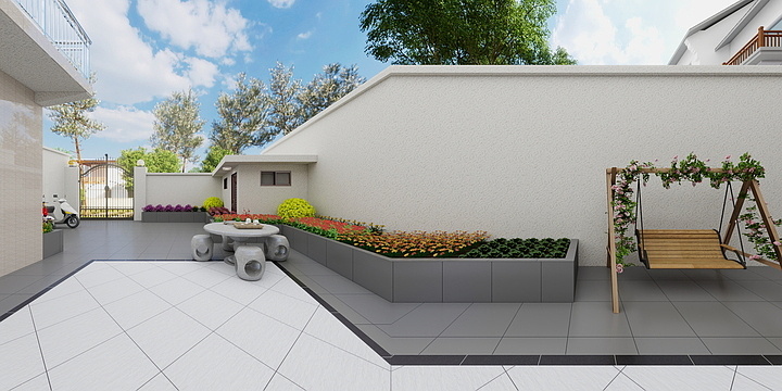 全景效果图制图-202511270-黑夜庭院-全屋定制 -装修设计方案