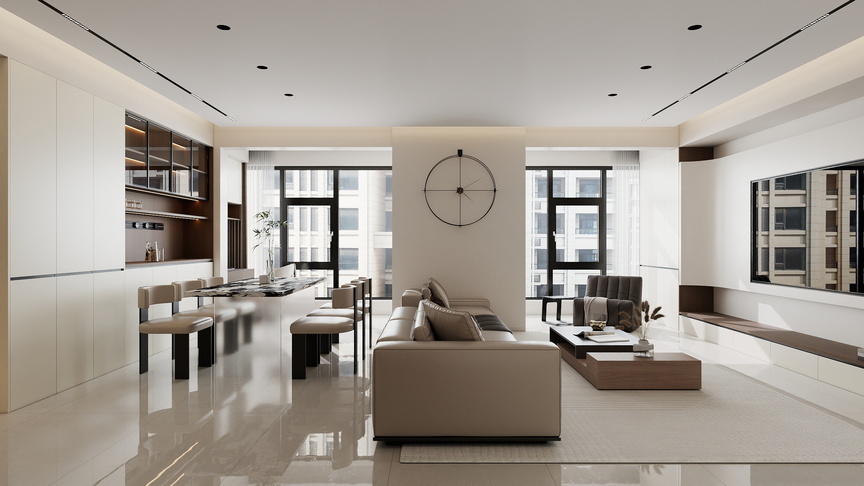 李青越-146平四室现代装修效果图