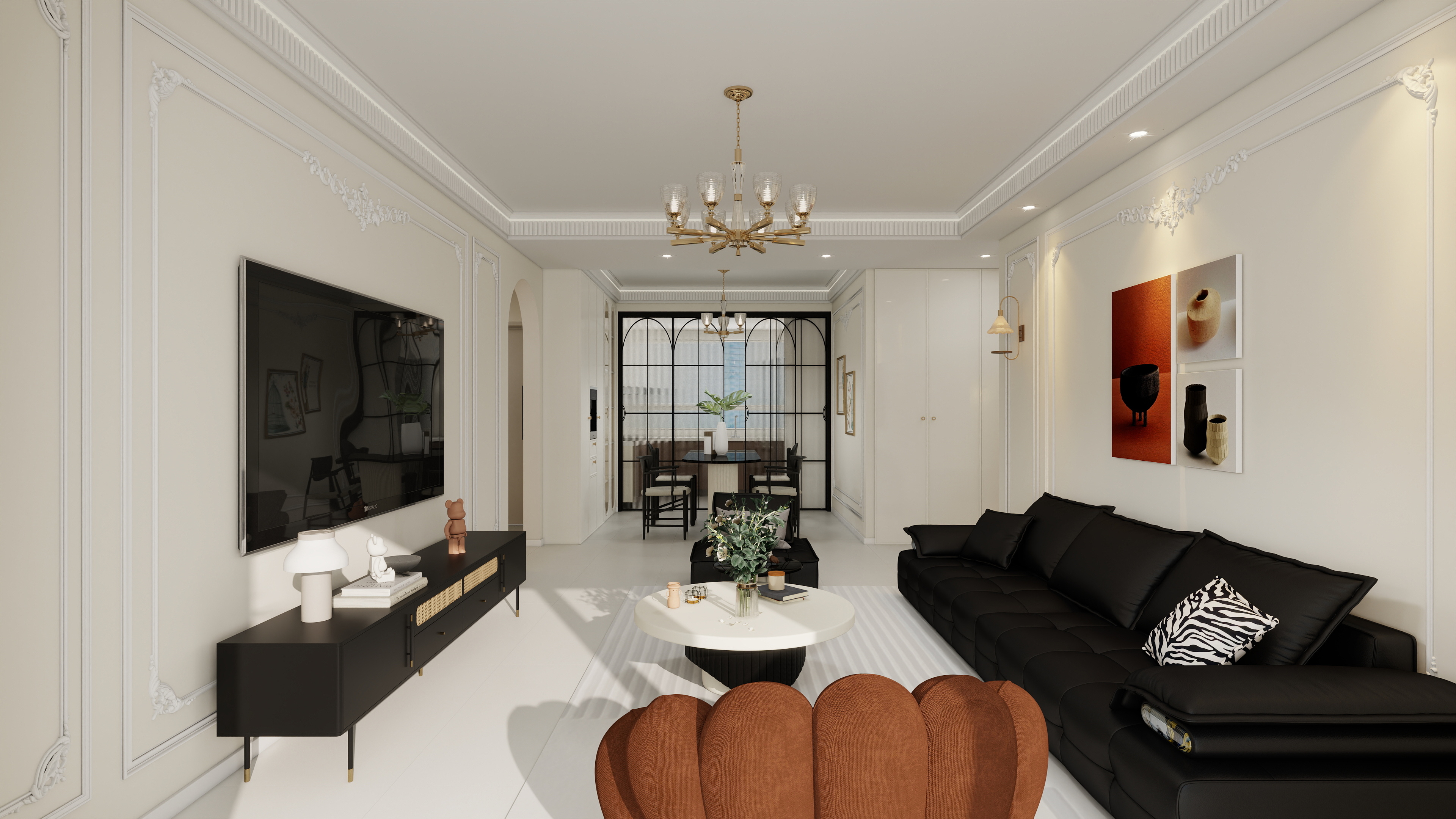 顾北南-亚都锦绣城118.6平米三室装修效果图