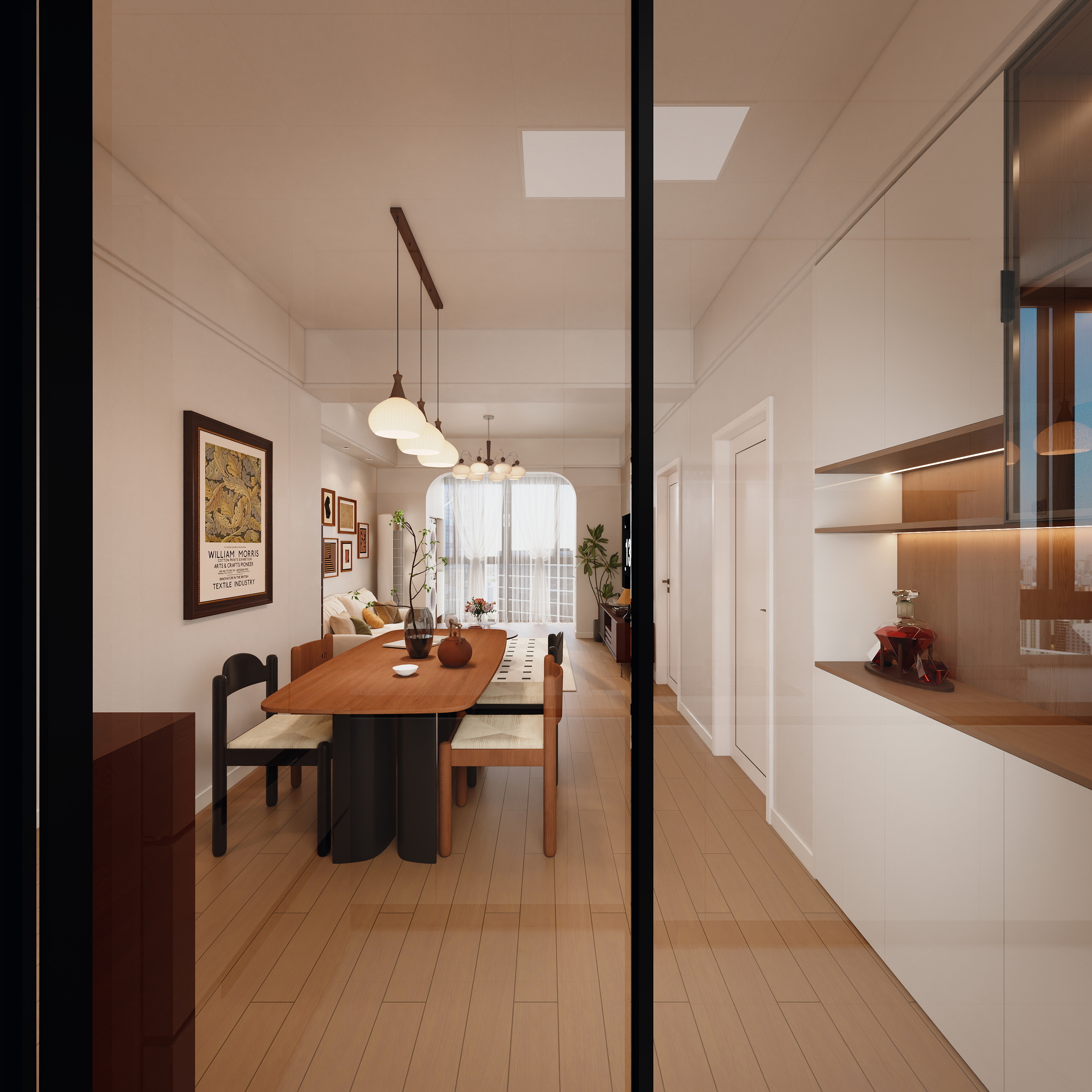 武汉装修王老师-80平旧房改造中古风装修效果图