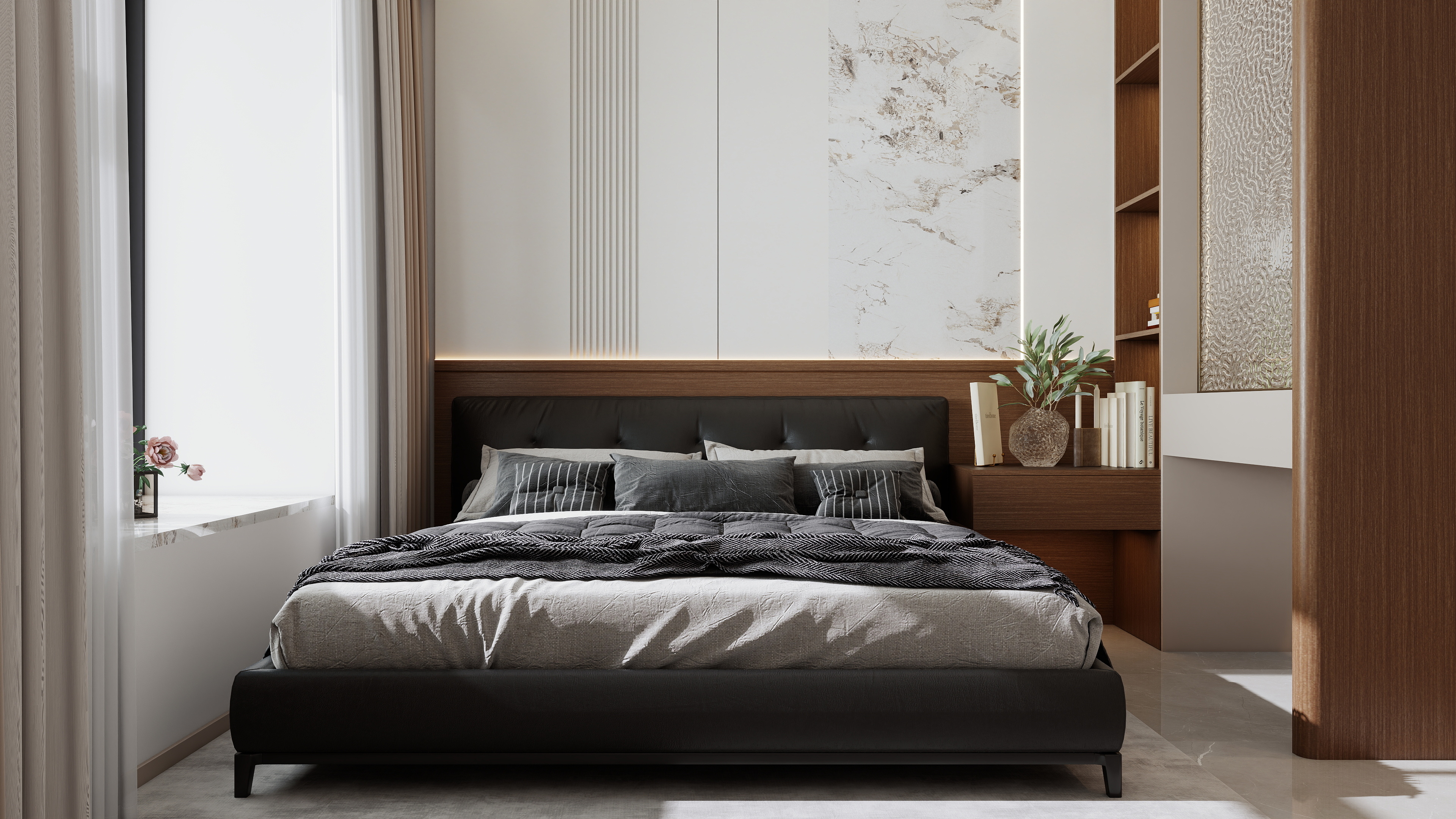 庄育霖-碧锐华府124平意式3式装修效果图