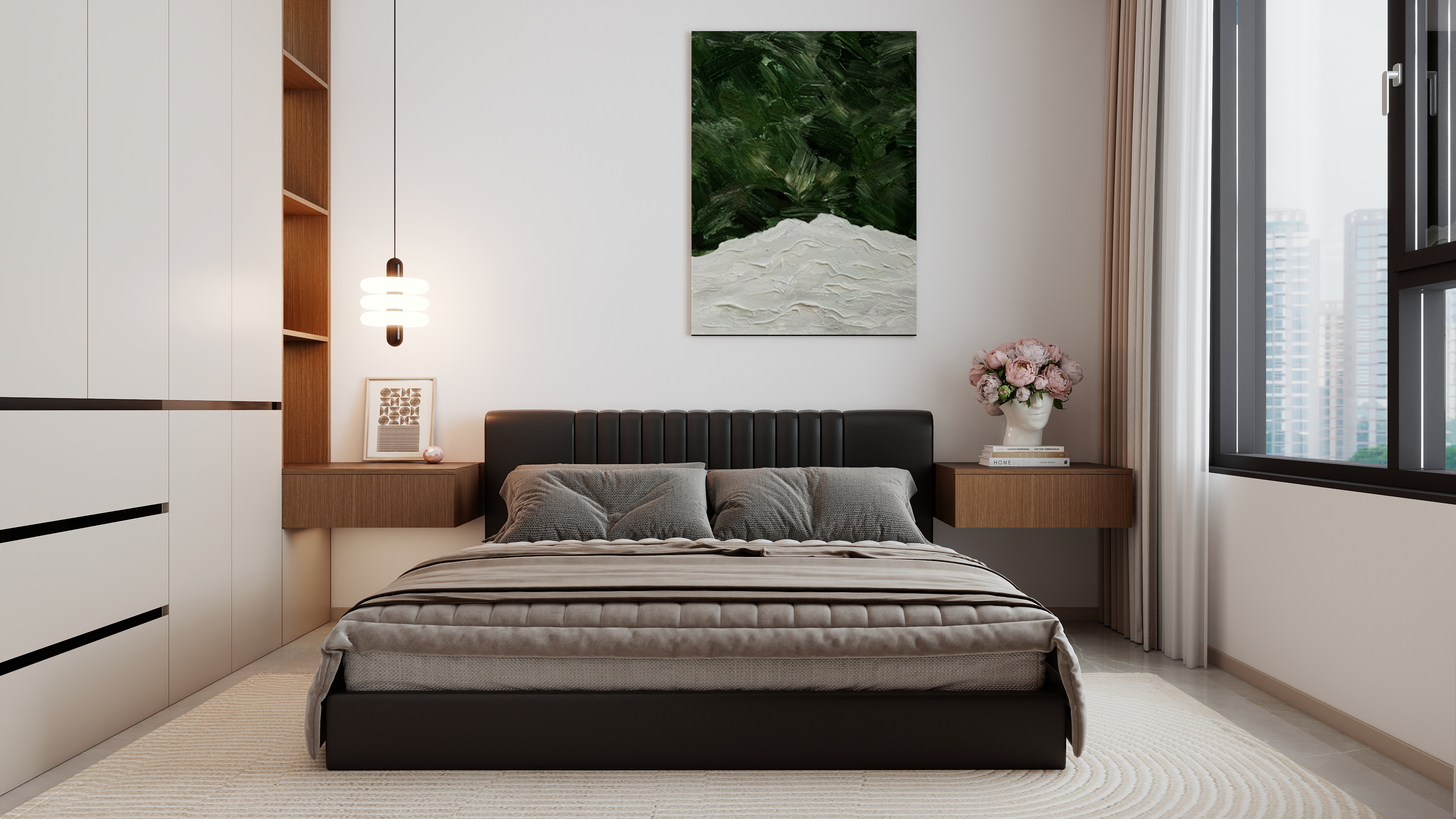 庄育霖-碧锐华府124平意式3式装修效果图