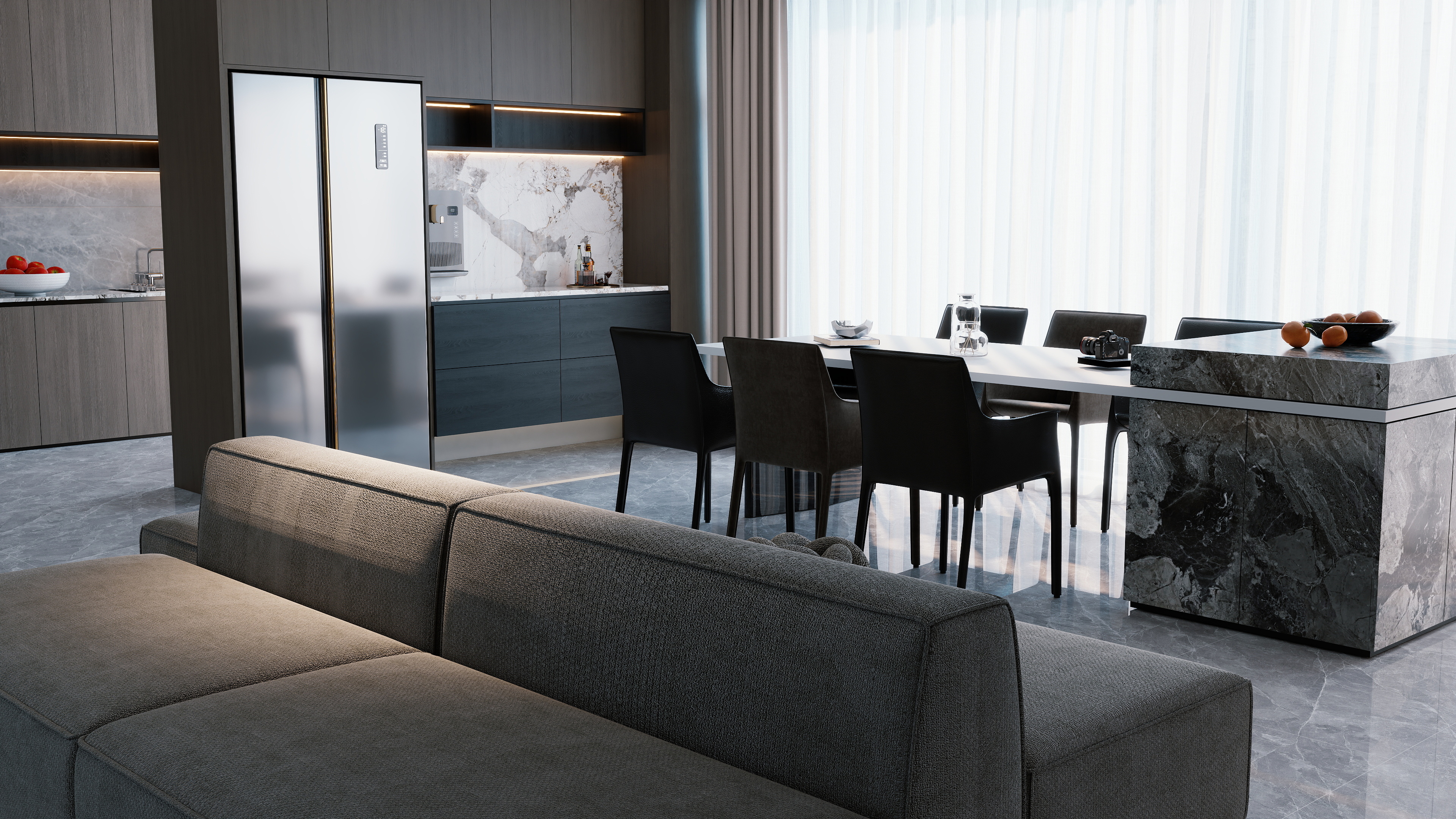 -蜀道宽境极简意式3室装修效果图