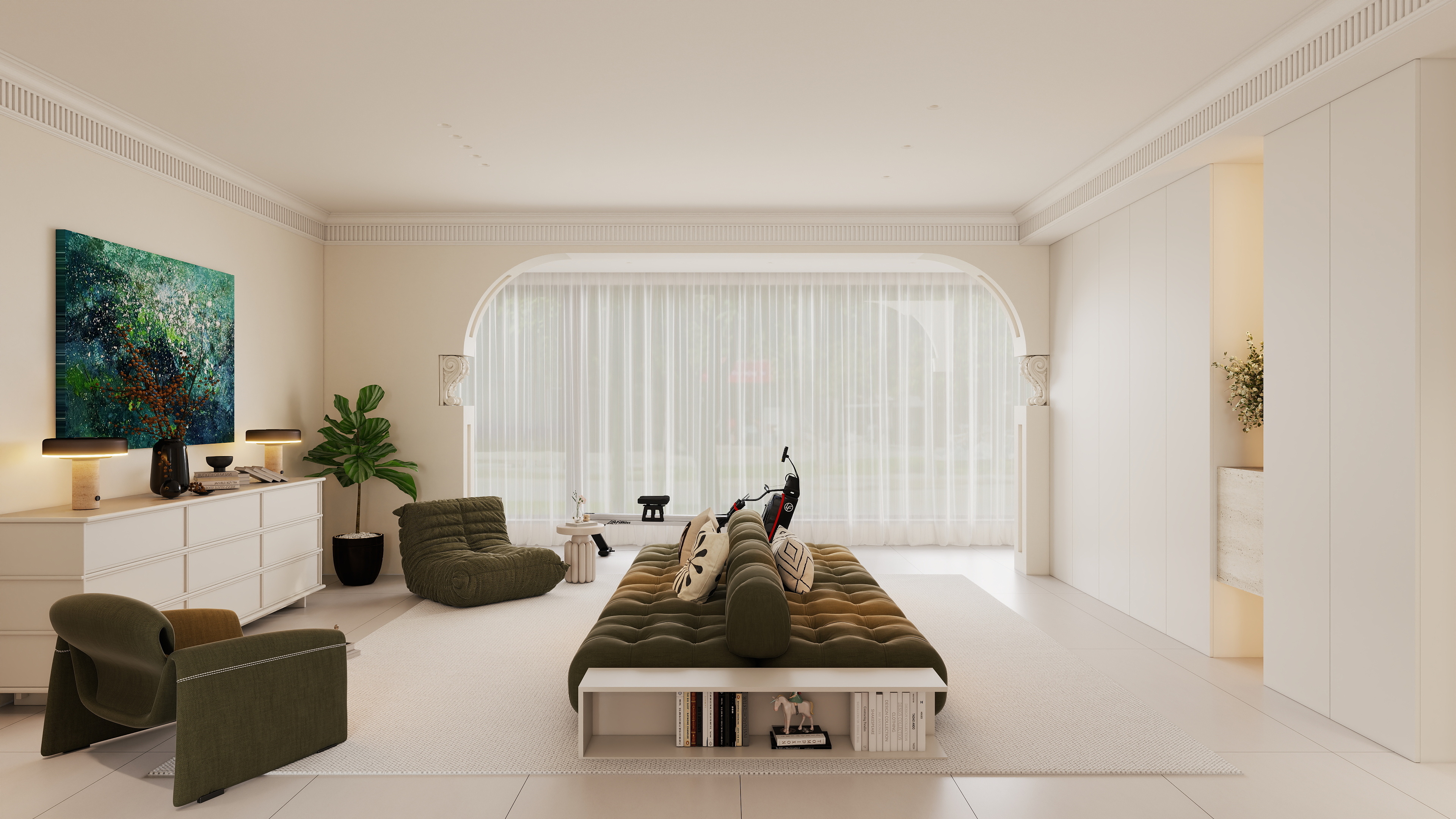 欧梵筑艺设计-小区房168㎡3室装修效果图