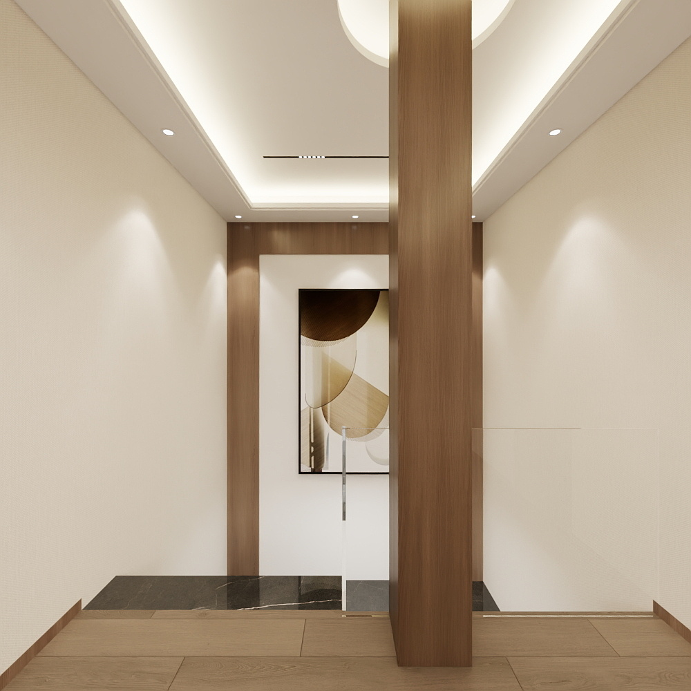 念旧...-楼梯间二层走廊装修效果图第2张