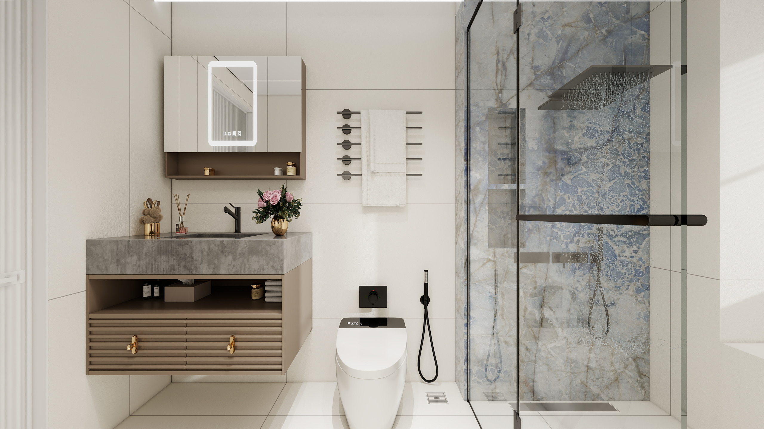 晓雨木作-望江阁奶油风双移门装修效果图