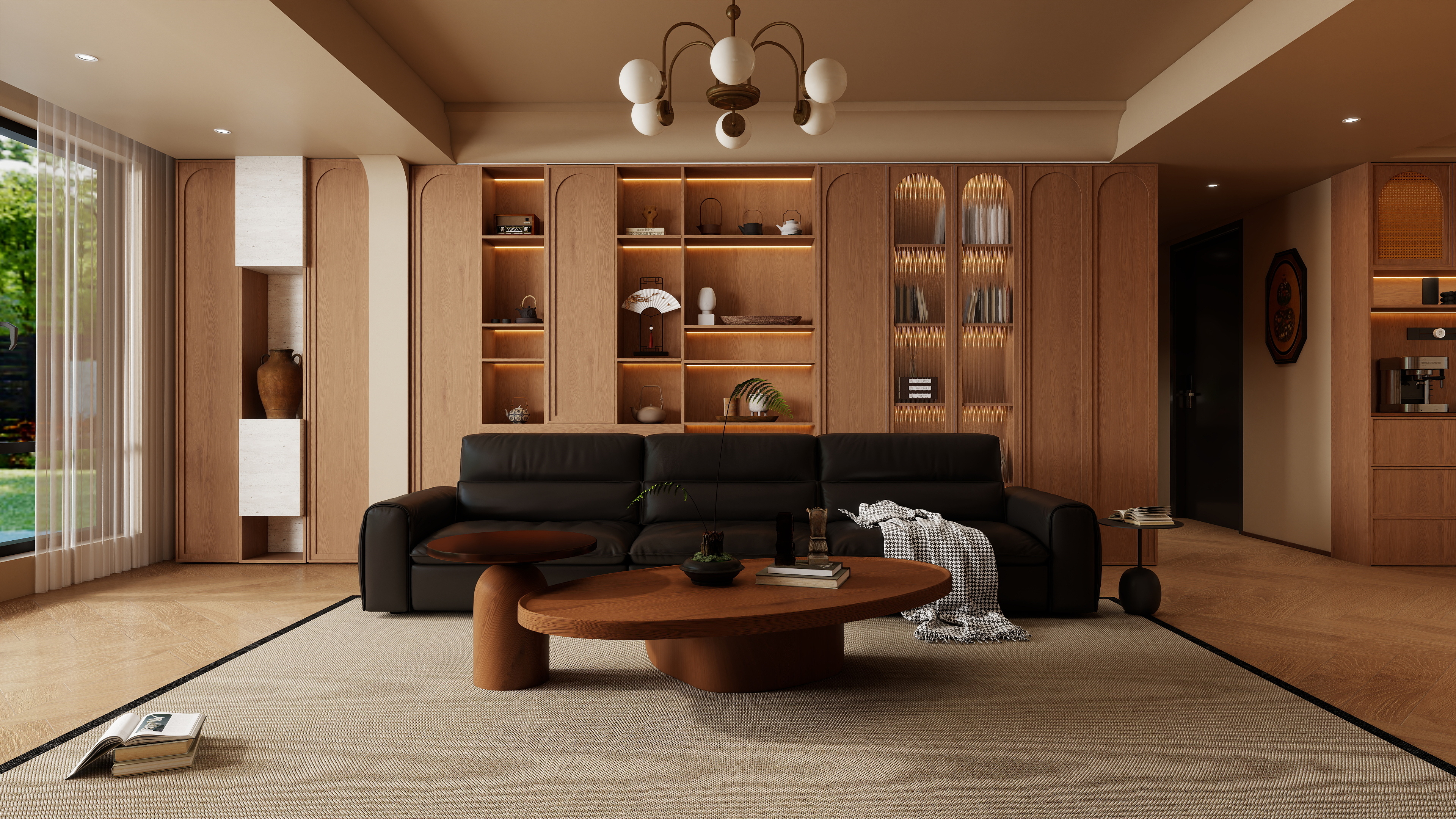 江苏徐州--李华英-161㎡4室中古风装修效果图